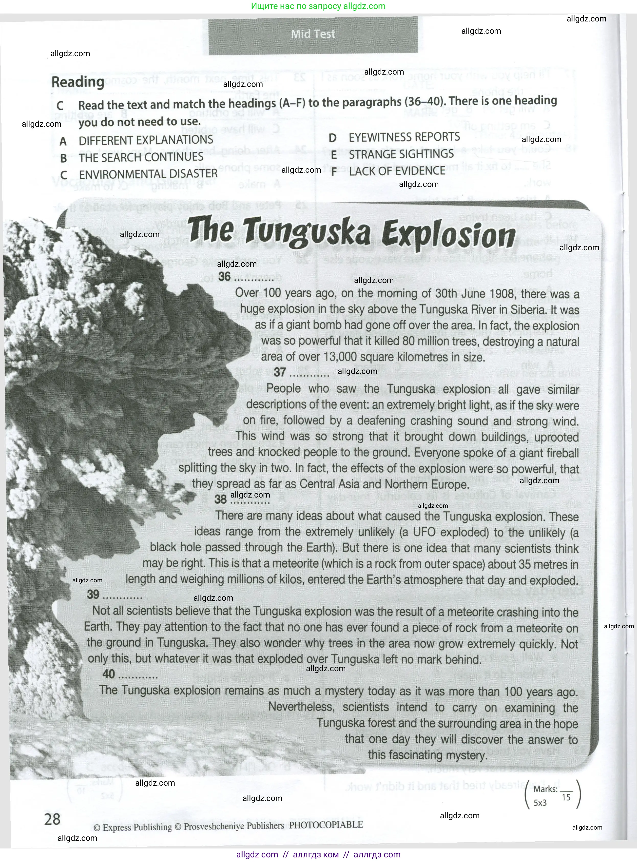 Английский язык (english), 9 класс контрольные задания (test booklet), авторы: Ваулина Юлия Евгеньевна (Vaulina Julia), Дули Дженни (Dooley Jenny), Подоляко Ольга Евгеньевна (Podolyako Olga), Эванс Вирджиния (Evans Virginia), издательство Просвещение, Москва, 2023, страница 28