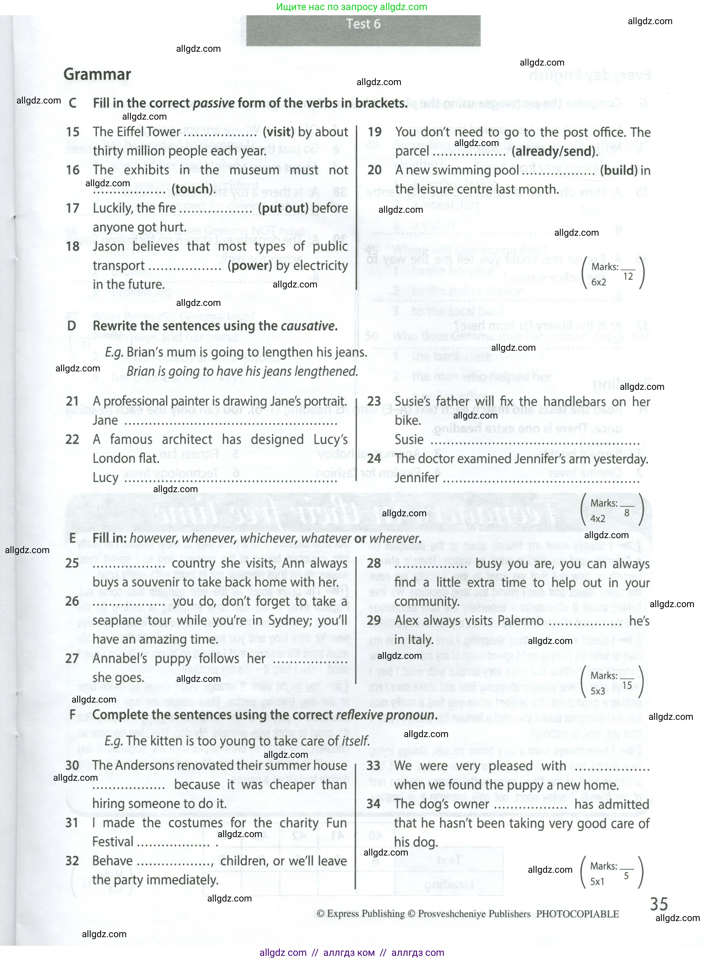 Английский язык (english), 9 класс контрольные задания (test booklet), авторы: Ваулина Юлия Евгеньевна (Vaulina Julia), Дули Дженни (Dooley Jenny), Подоляко Ольга Евгеньевна (Podolyako Olga), Эванс Вирджиния (Evans Virginia), издательство Просвещение, Москва, 2023, страница 35