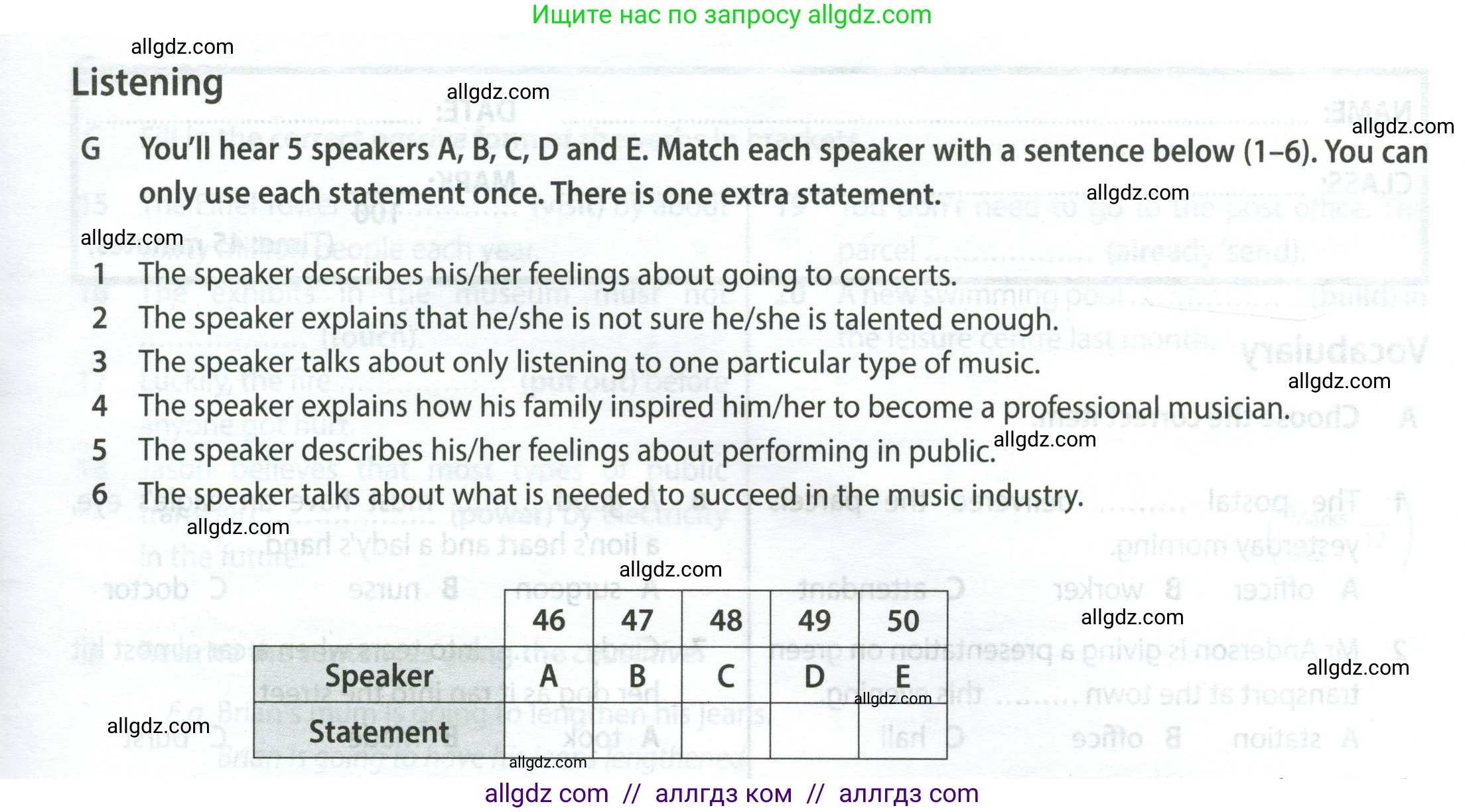 Английский язык (english), 9 класс контрольные задания (test booklet), авторы: Ваулина Юлия Евгеньевна (Vaulina Julia), Дули Дженни (Dooley Jenny), Подоляко Ольга Евгеньевна (Podolyako Olga), Эванс Вирджиния (Evans Virginia), издательство Просвещение, Москва, 2023, страница 33, номер G, Условие 2024