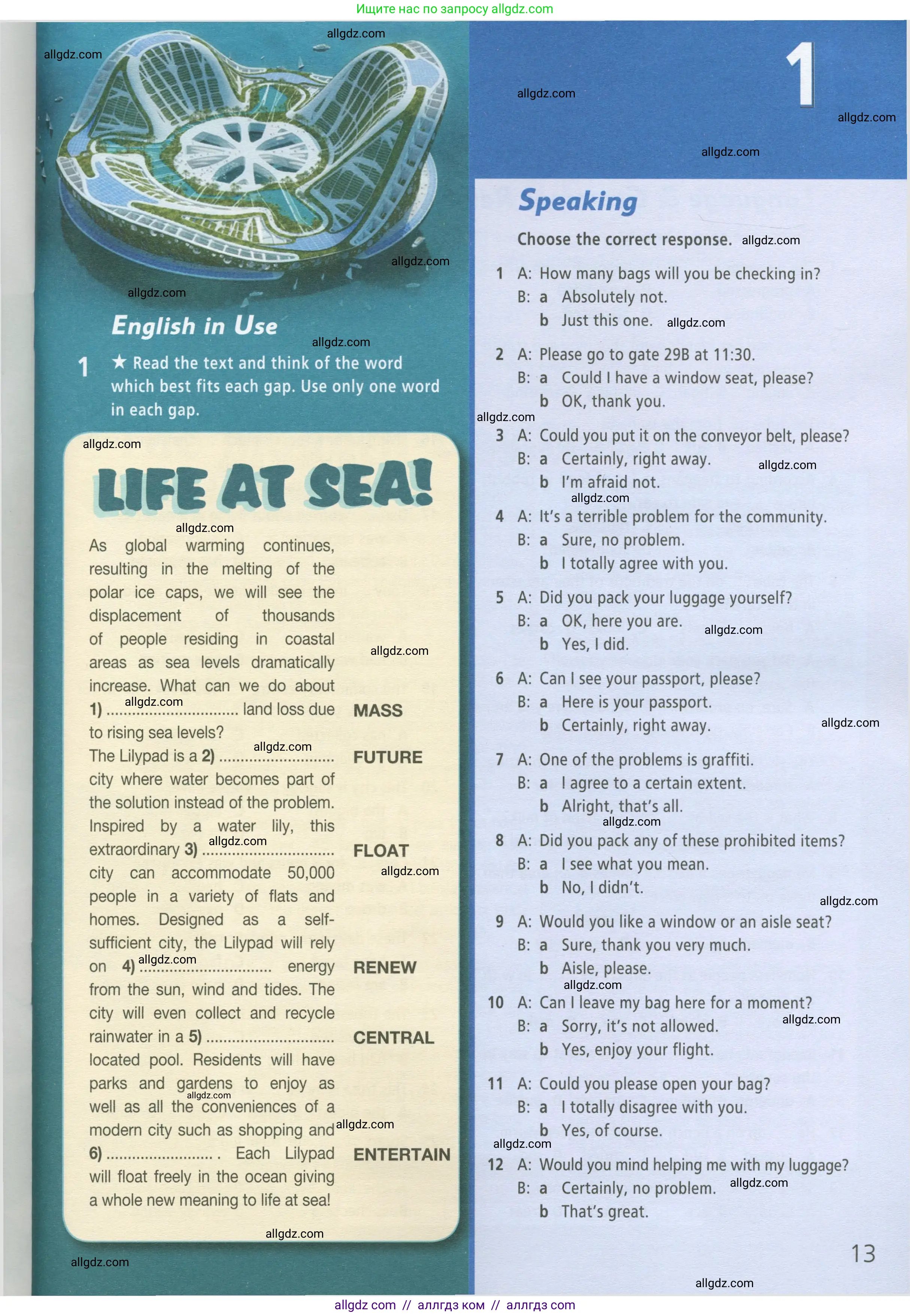 Английский язык (english), 9 класс Рабочая тетрадь (workbook), авторы: Баранова Ксения Михайловна (Baranova Ksenia), Дули Дженни (Dooley Jenny), Копылова Виктория Викторовна (Kopylova Victoria), Мильруд Радислав Петрович (Millrood Radislav), Эванс Вирджиния (Evans Virginia), издательство Просвещение, Москва, 2024, белого цвета, страница 13