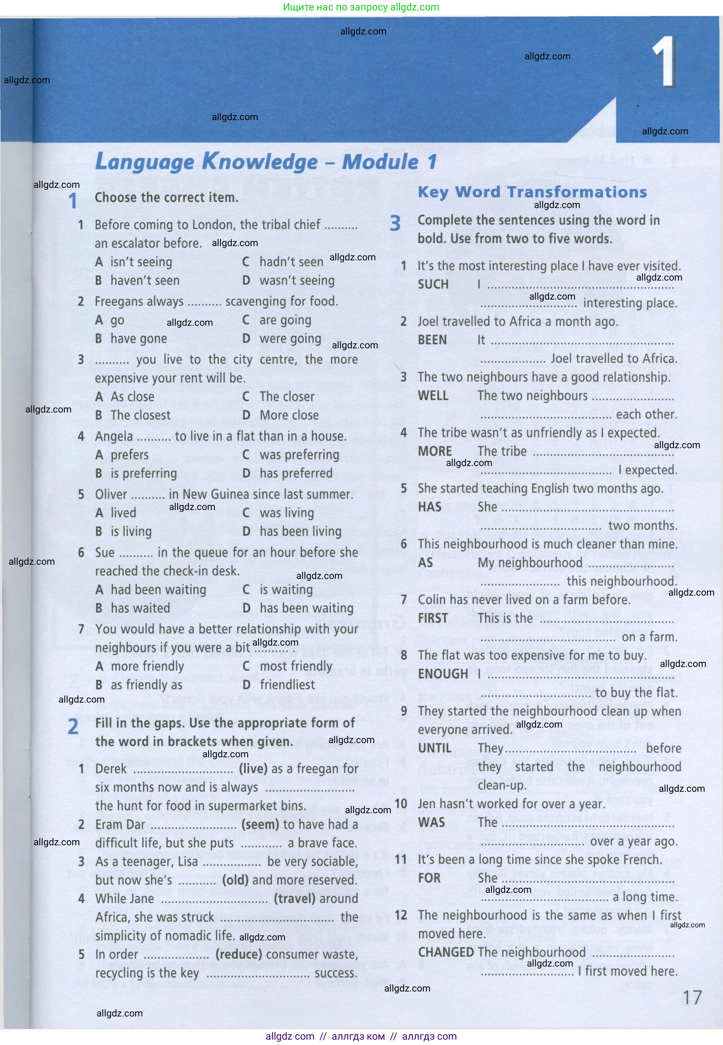 Английский язык (english), 9 класс Рабочая тетрадь (workbook), авторы: Баранова Ксения Михайловна (Baranova Ksenia), Дули Дженни (Dooley Jenny), Копылова Виктория Викторовна (Kopylova Victoria), Мильруд Радислав Петрович (Millrood Radislav), Эванс Вирджиния (Evans Virginia), издательство Просвещение, Москва, 2024, белого цвета, страница 17