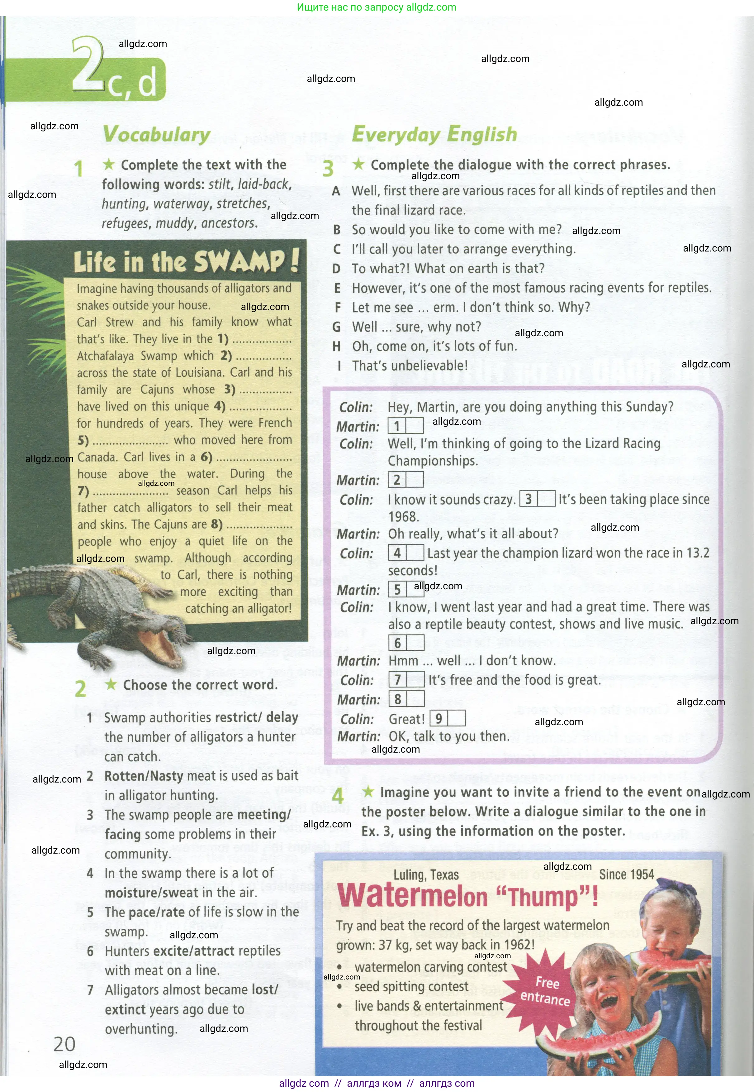 Английский язык (english), 9 класс Рабочая тетрадь (workbook), авторы: Баранова Ксения Михайловна (Baranova Ksenia), Дули Дженни (Dooley Jenny), Копылова Виктория Викторовна (Kopylova Victoria), Мильруд Радислав Петрович (Millrood Radislav), Эванс Вирджиния (Evans Virginia), издательство Просвещение, Москва, 2024, белого цвета, страница 20