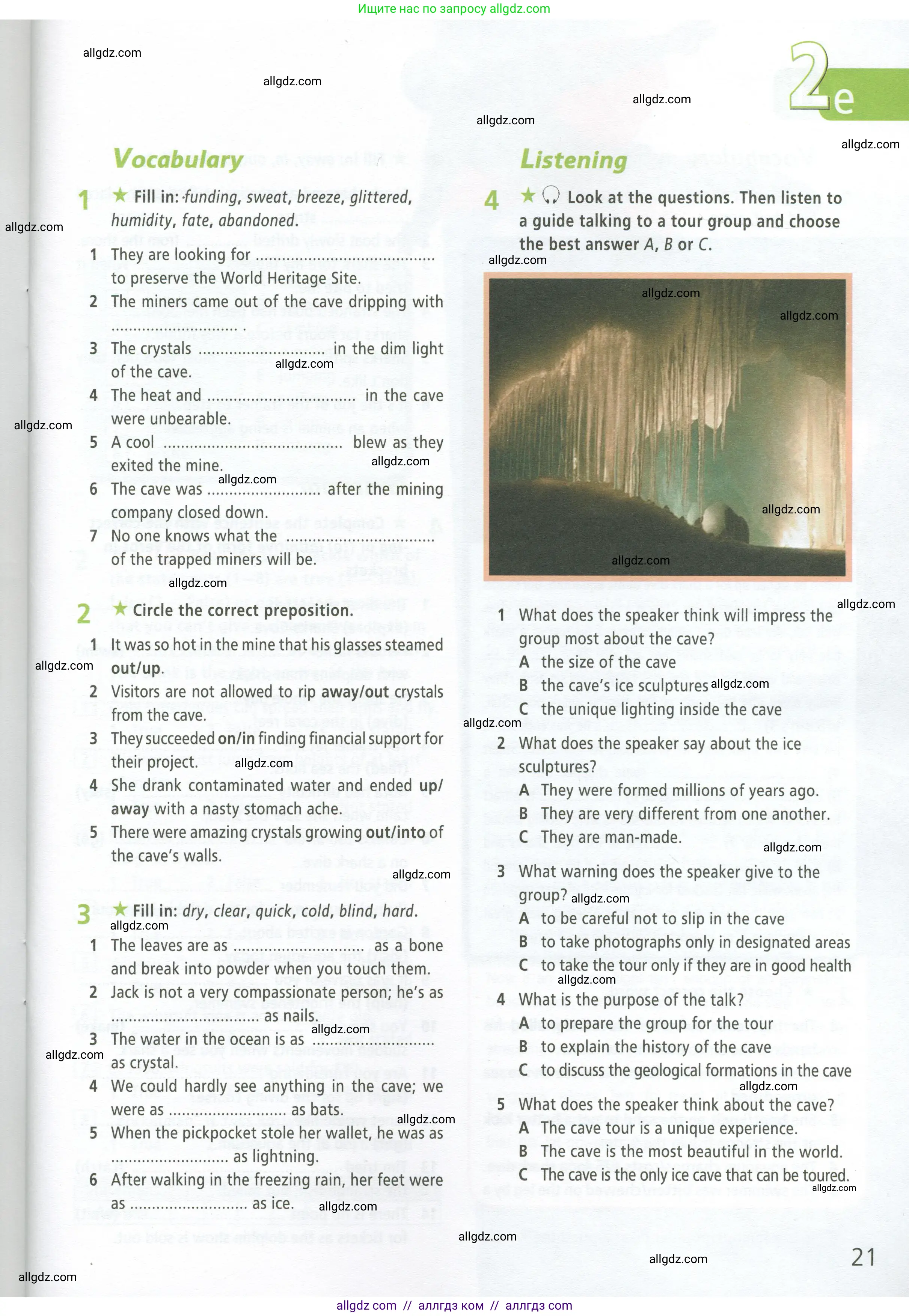 Английский язык (english), 9 класс Рабочая тетрадь (workbook), авторы: Баранова Ксения Михайловна (Baranova Ksenia), Дули Дженни (Dooley Jenny), Копылова Виктория Викторовна (Kopylova Victoria), Мильруд Радислав Петрович (Millrood Radislav), Эванс Вирджиния (Evans Virginia), издательство Просвещение, Москва, 2024, белого цвета, страница 21