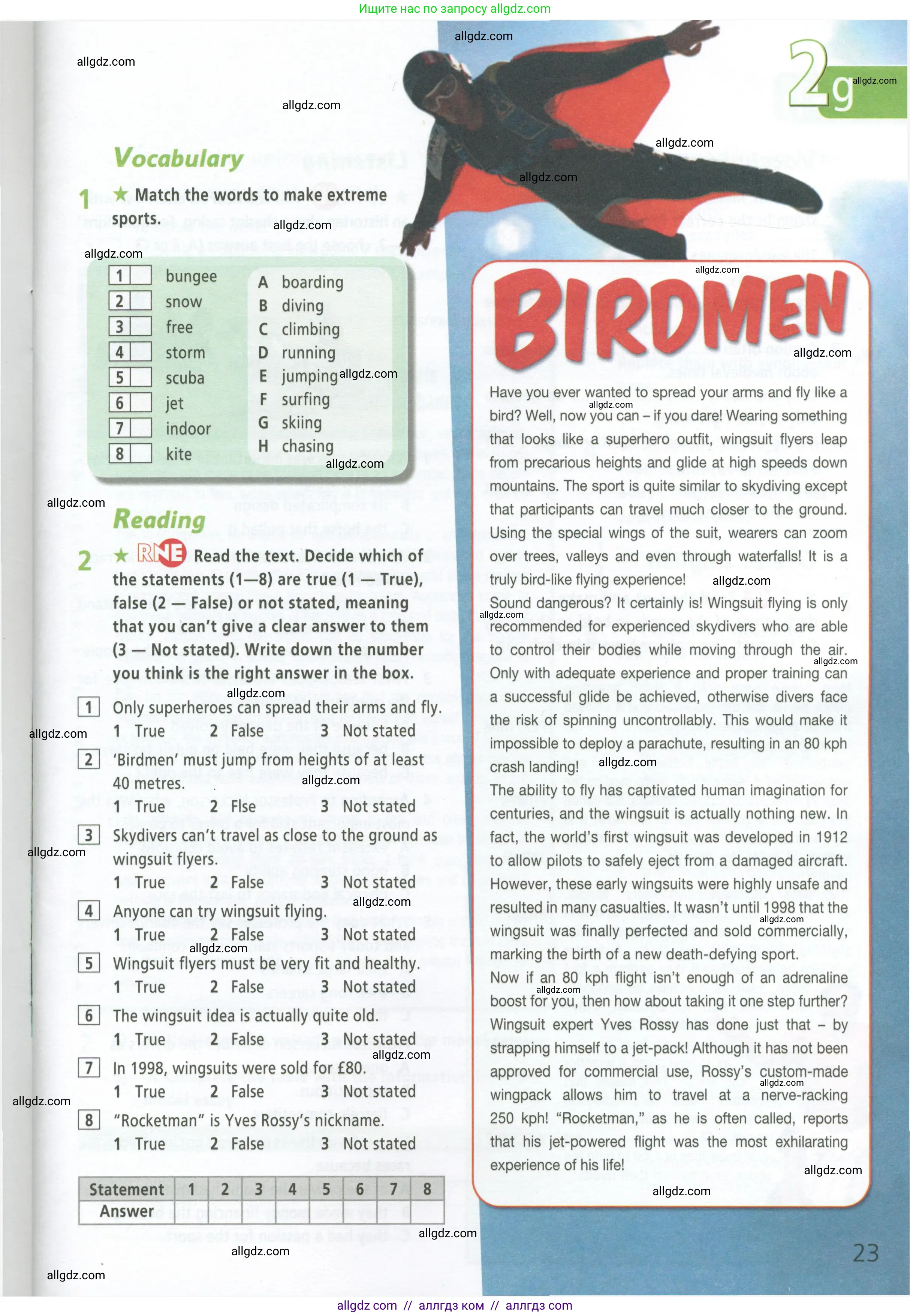 Английский язык (english), 9 класс Рабочая тетрадь (workbook), авторы: Баранова Ксения Михайловна (Baranova Ksenia), Дули Дженни (Dooley Jenny), Копылова Виктория Викторовна (Kopylova Victoria), Мильруд Радислав Петрович (Millrood Radislav), Эванс Вирджиния (Evans Virginia), издательство Просвещение, Москва, 2024, белого цвета, страница 23