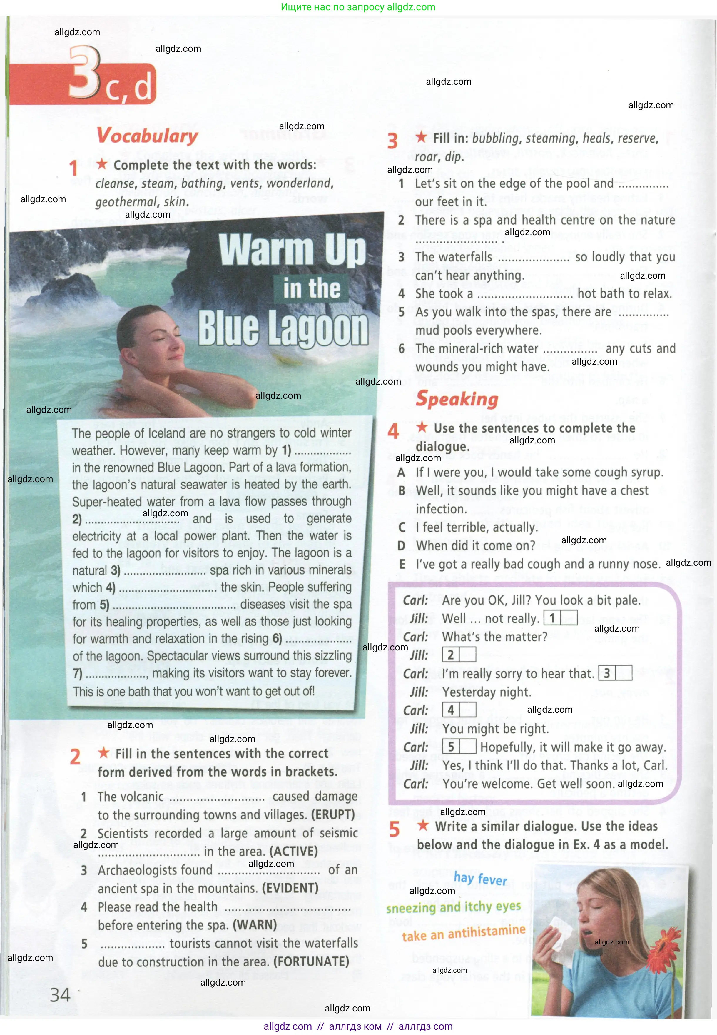 Английский язык (english), 9 класс Рабочая тетрадь (workbook), авторы: Баранова Ксения Михайловна (Baranova Ksenia), Дули Дженни (Dooley Jenny), Копылова Виктория Викторовна (Kopylova Victoria), Мильруд Радислав Петрович (Millrood Radislav), Эванс Вирджиния (Evans Virginia), издательство Просвещение, Москва, 2024, белого цвета, страница 34