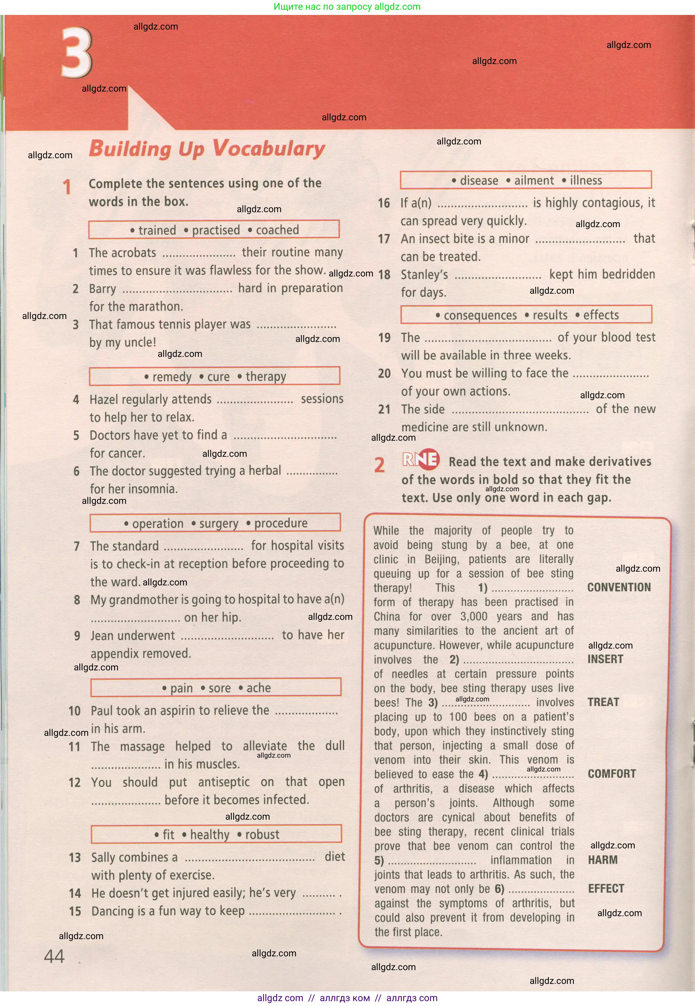 Английский язык (english), 9 класс Рабочая тетрадь (workbook), авторы: Баранова Ксения Михайловна (Baranova Ksenia), Дули Дженни (Dooley Jenny), Копылова Виктория Викторовна (Kopylova Victoria), Мильруд Радислав Петрович (Millrood Radislav), Эванс Вирджиния (Evans Virginia), издательство Просвещение, Москва, 2024, белого цвета, страница 44