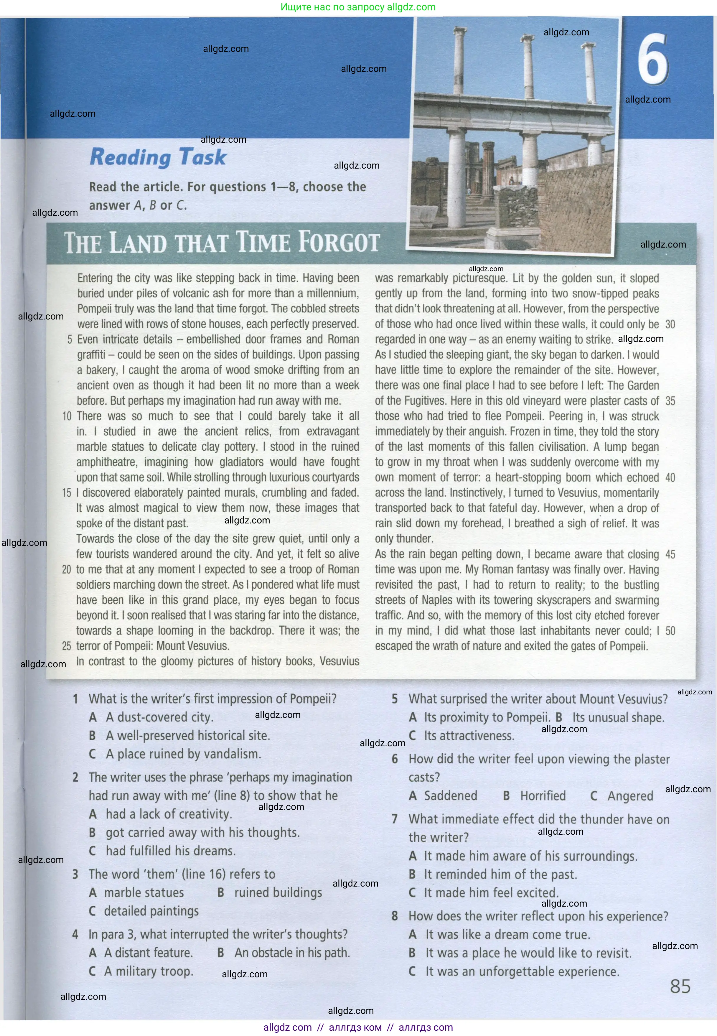 Английский язык (english), 9 класс Рабочая тетрадь (workbook), авторы: Баранова Ксения Михайловна (Baranova Ksenia), Дули Дженни (Dooley Jenny), Копылова Виктория Викторовна (Kopylova Victoria), Мильруд Радислав Петрович (Millrood Radislav), Эванс Вирджиния (Evans Virginia), издательство Просвещение, Москва, 2024, белого цвета, страница 85