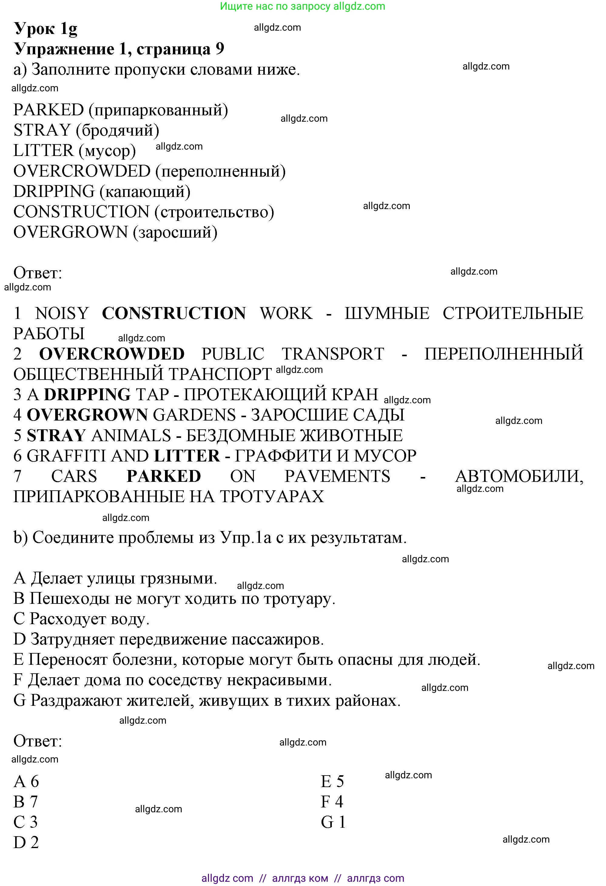 Английский язык (english), 9 класс Рабочая тетрадь (workbook), авторы: Баранова Ксения Михайловна (Baranova Ksenia), Дули Дженни (Dooley Jenny), Копылова Виктория Викторовна (Kopylova Victoria), Мильруд Радислав Петрович (Millrood Radislav), Эванс Вирджиния (Evans Virginia), издательство Просвещение, Москва, 2024, белого цвета, страница 9, номер 1, Решение 1 (2024-2027)