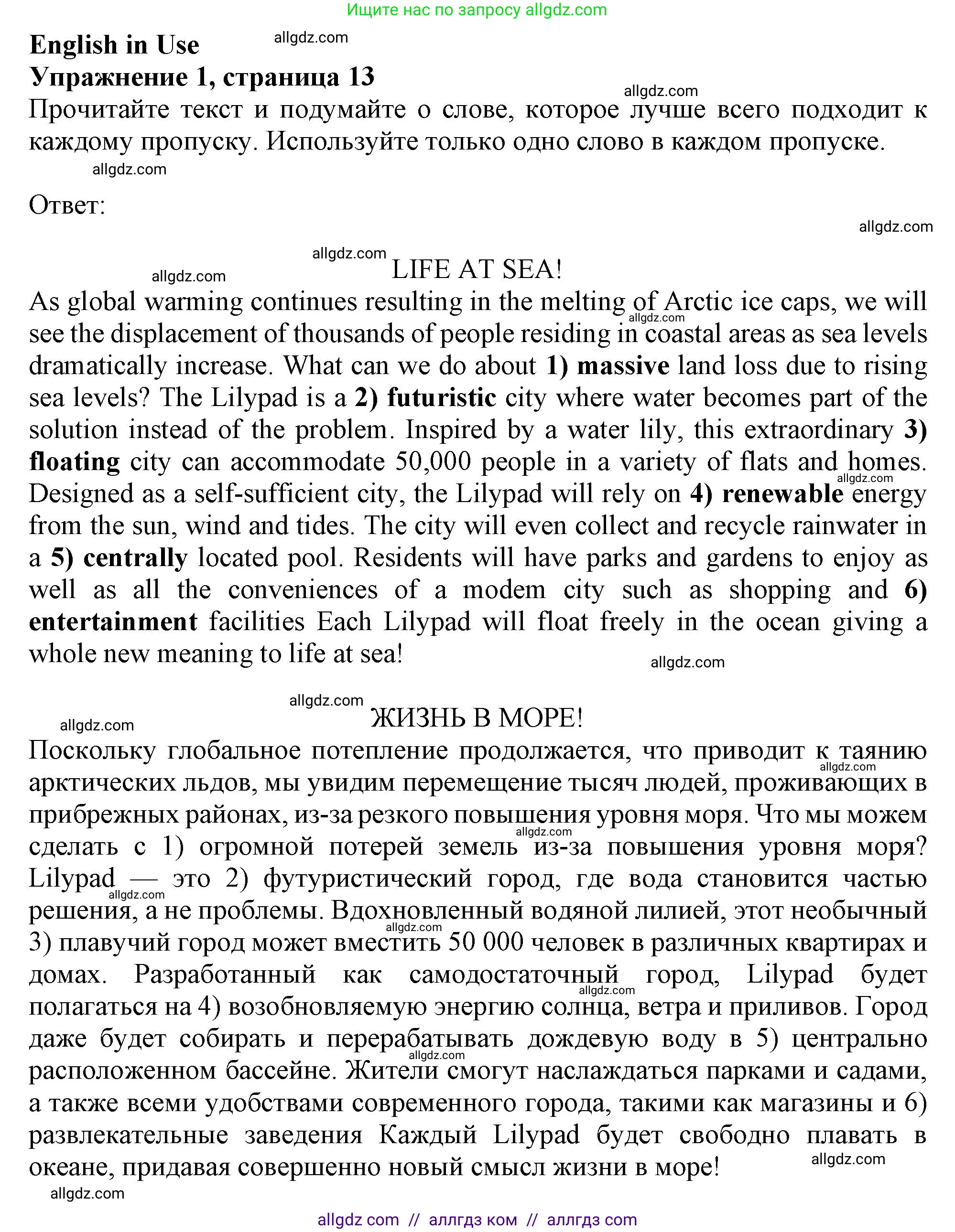 Английский язык (english), 9 класс Рабочая тетрадь (workbook), авторы: Баранова Ксения Михайловна (Baranova Ksenia), Дули Дженни (Dooley Jenny), Копылова Виктория Викторовна (Kopylova Victoria), Мильруд Радислав Петрович (Millrood Radislav), Эванс Вирджиния (Evans Virginia), издательство Просвещение, Москва, 2024, белого цвета, страница 13, Решение 1 (2024-2027)
