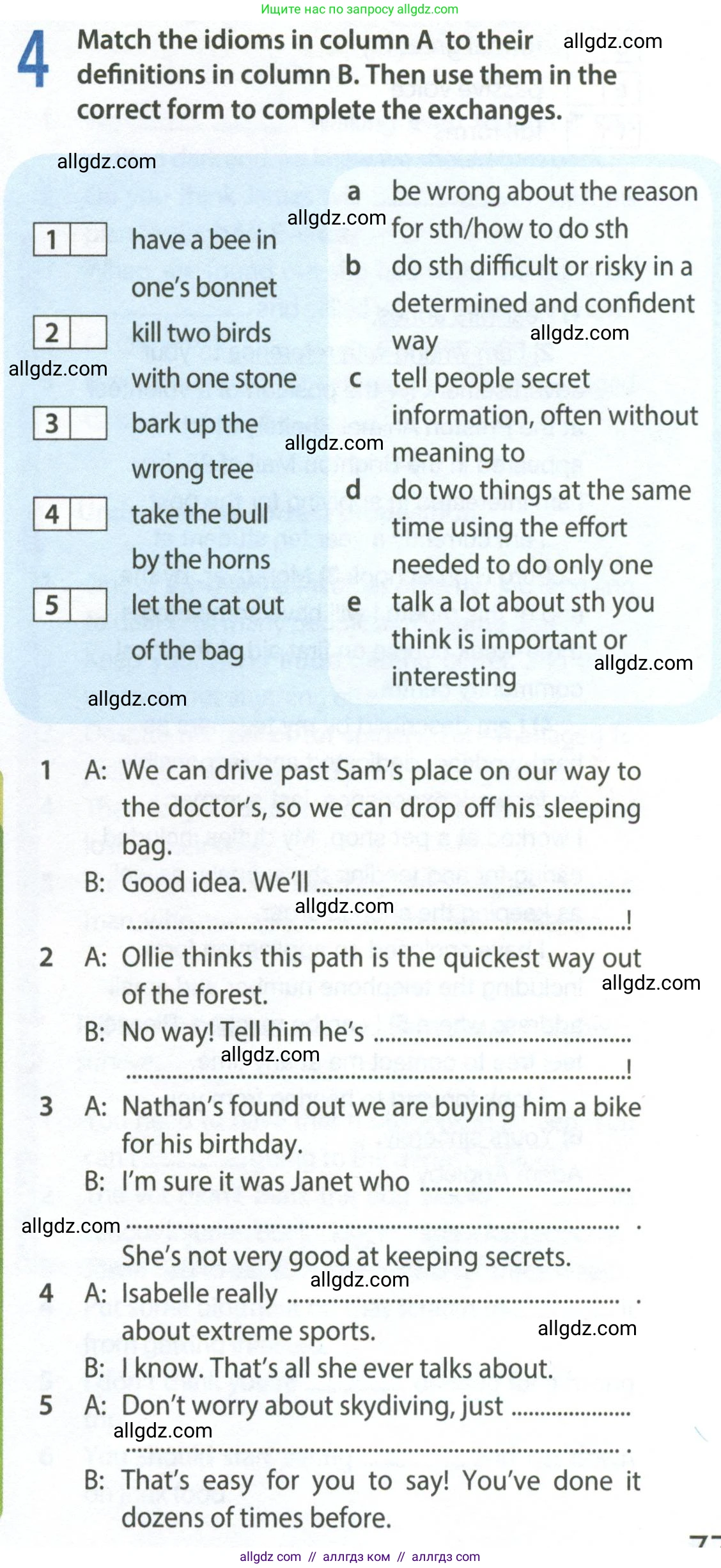 Английский язык (english), 9 класс Рабочая тетрадь (workbook), авторы: Ваулина Юлия Евгеньевна (Vaulina Julia), Дули Дженни (Dooley Jenny), Подоляко Ольга Евгеньевна (Podolyako Olga), Эванс Вирджиния (Evans Virginia), издательство Просвещение, Москва, 2024, страница 77, номер 4, Условие 2024