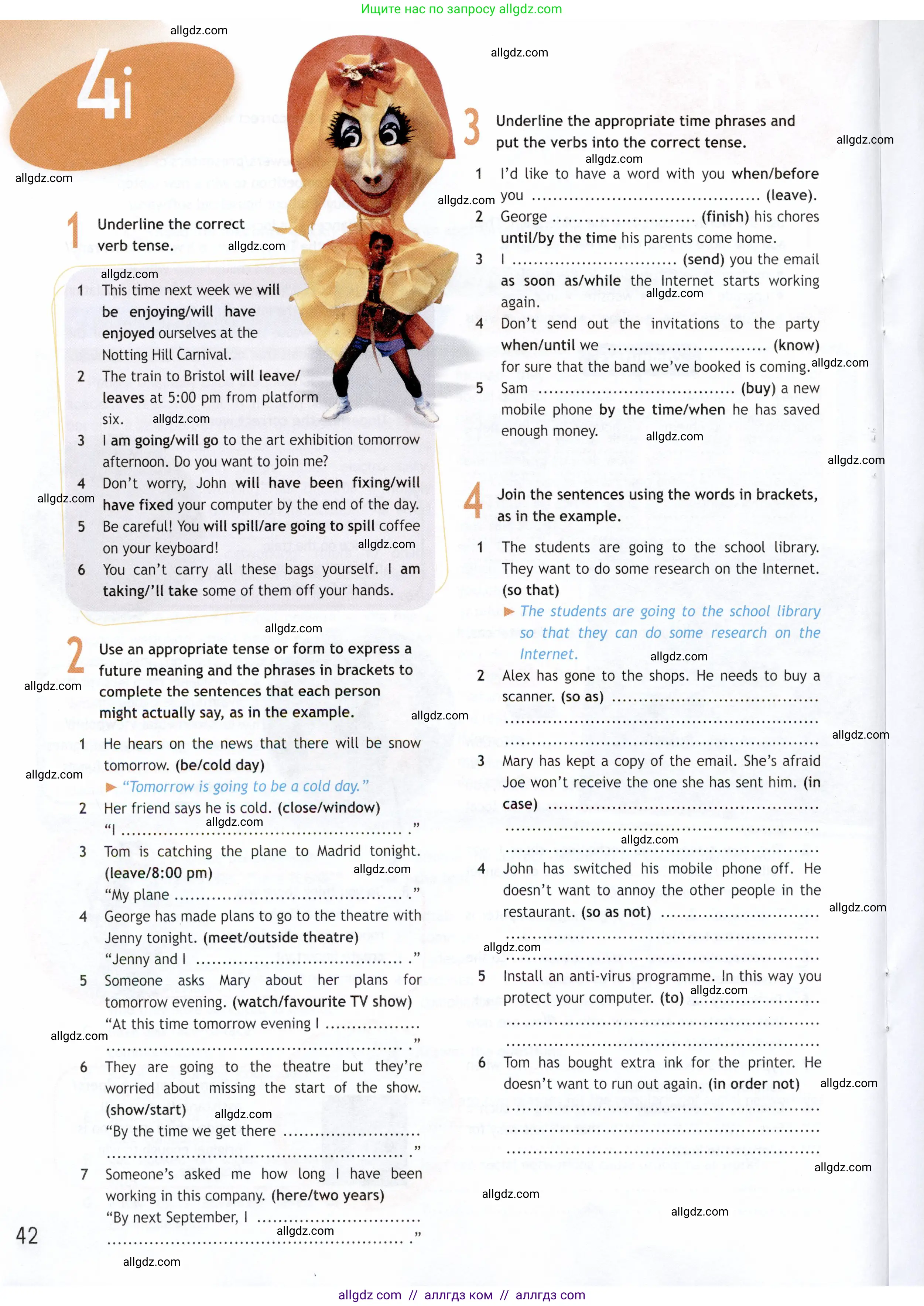 Английский язык (english), 9 класс Рабочая тетрадь (workbook), авторы: Ваулина Юлия Евгеньевна (Vaulina Julia), Дули Дженни (Dooley Jenny), Подоляко Ольга Евгеньевна (Podolyako Olga), Эванс Вирджиния (Evans Virginia), издательство Просвещение, Москва, 2024, страница 42