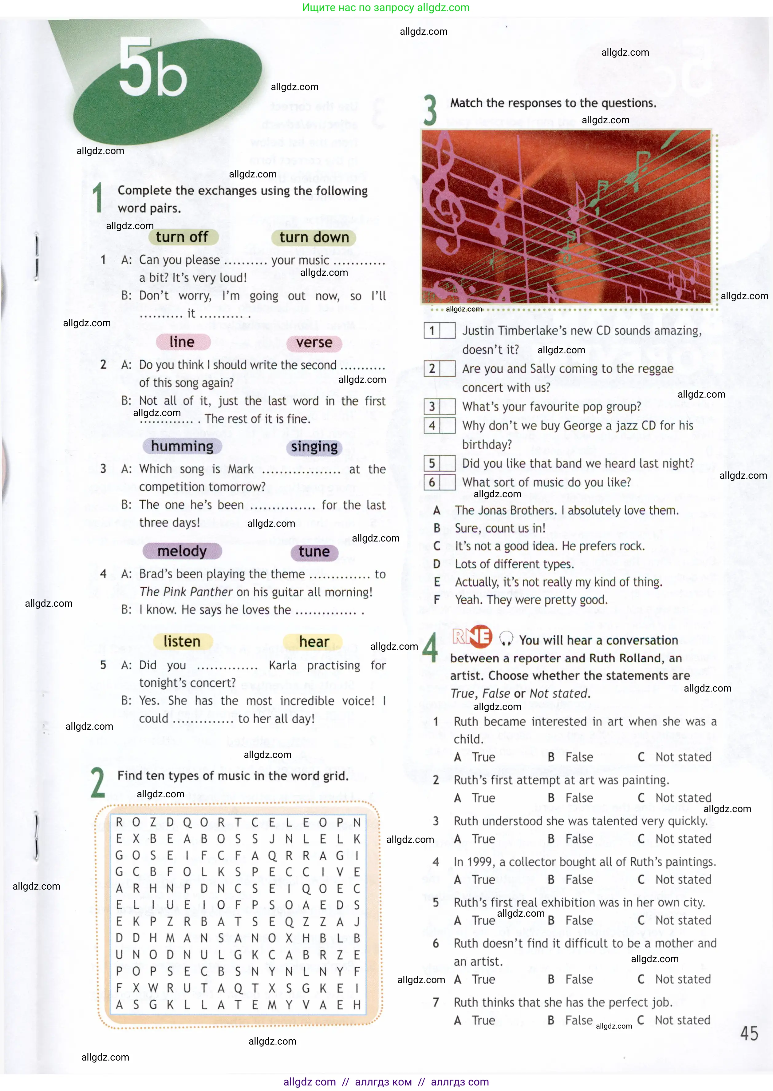 Английский язык (english), 9 класс Рабочая тетрадь (workbook), авторы: Ваулина Юлия Евгеньевна (Vaulina Julia), Дули Дженни (Dooley Jenny), Подоляко Ольга Евгеньевна (Podolyako Olga), Эванс Вирджиния (Evans Virginia), издательство Просвещение, Москва, 2024, страница 45