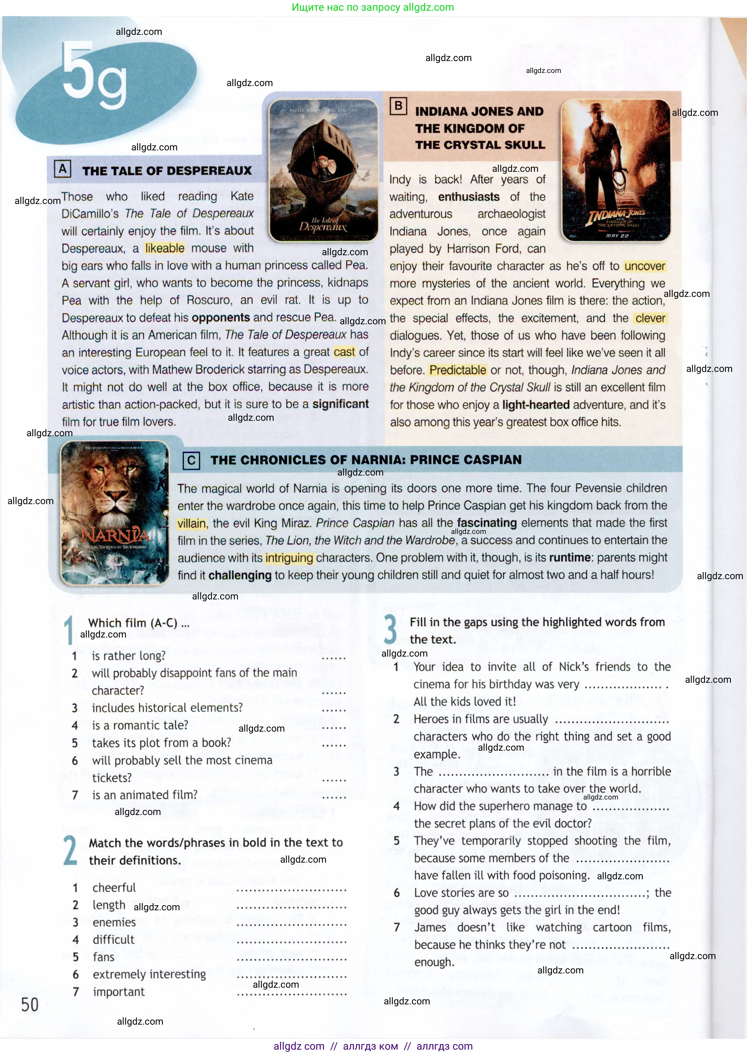 Английский язык (english), 9 класс Рабочая тетрадь (workbook), авторы: Ваулина Юлия Евгеньевна (Vaulina Julia), Дули Дженни (Dooley Jenny), Подоляко Ольга Евгеньевна (Podolyako Olga), Эванс Вирджиния (Evans Virginia), издательство Просвещение, Москва, 2024, страница 50