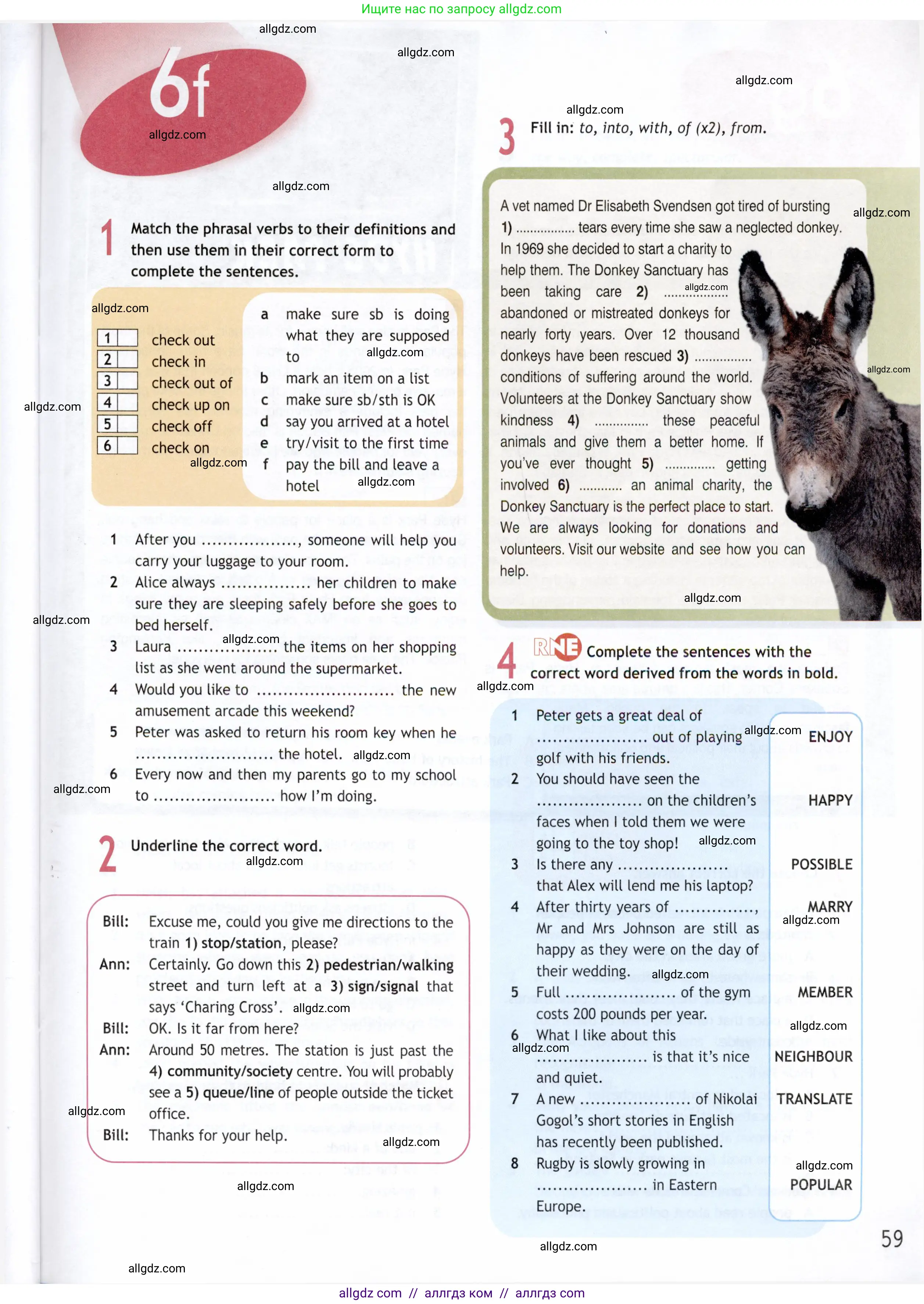 Английский язык (english), 9 класс Рабочая тетрадь (workbook), авторы: Ваулина Юлия Евгеньевна (Vaulina Julia), Дули Дженни (Dooley Jenny), Подоляко Ольга Евгеньевна (Podolyako Olga), Эванс Вирджиния (Evans Virginia), издательство Просвещение, Москва, 2024, страница 59