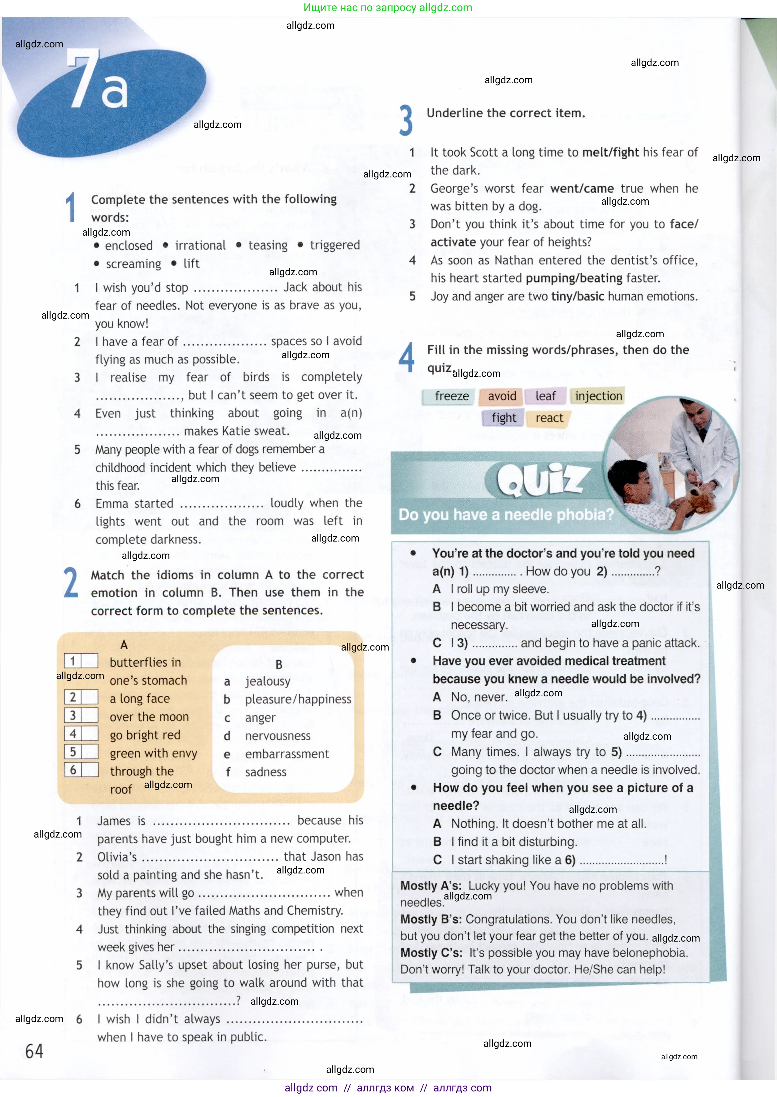 Английский язык (english), 9 класс Рабочая тетрадь (workbook), авторы: Ваулина Юлия Евгеньевна (Vaulina Julia), Дули Дженни (Dooley Jenny), Подоляко Ольга Евгеньевна (Podolyako Olga), Эванс Вирджиния (Evans Virginia), издательство Просвещение, Москва, 2024, страница 64