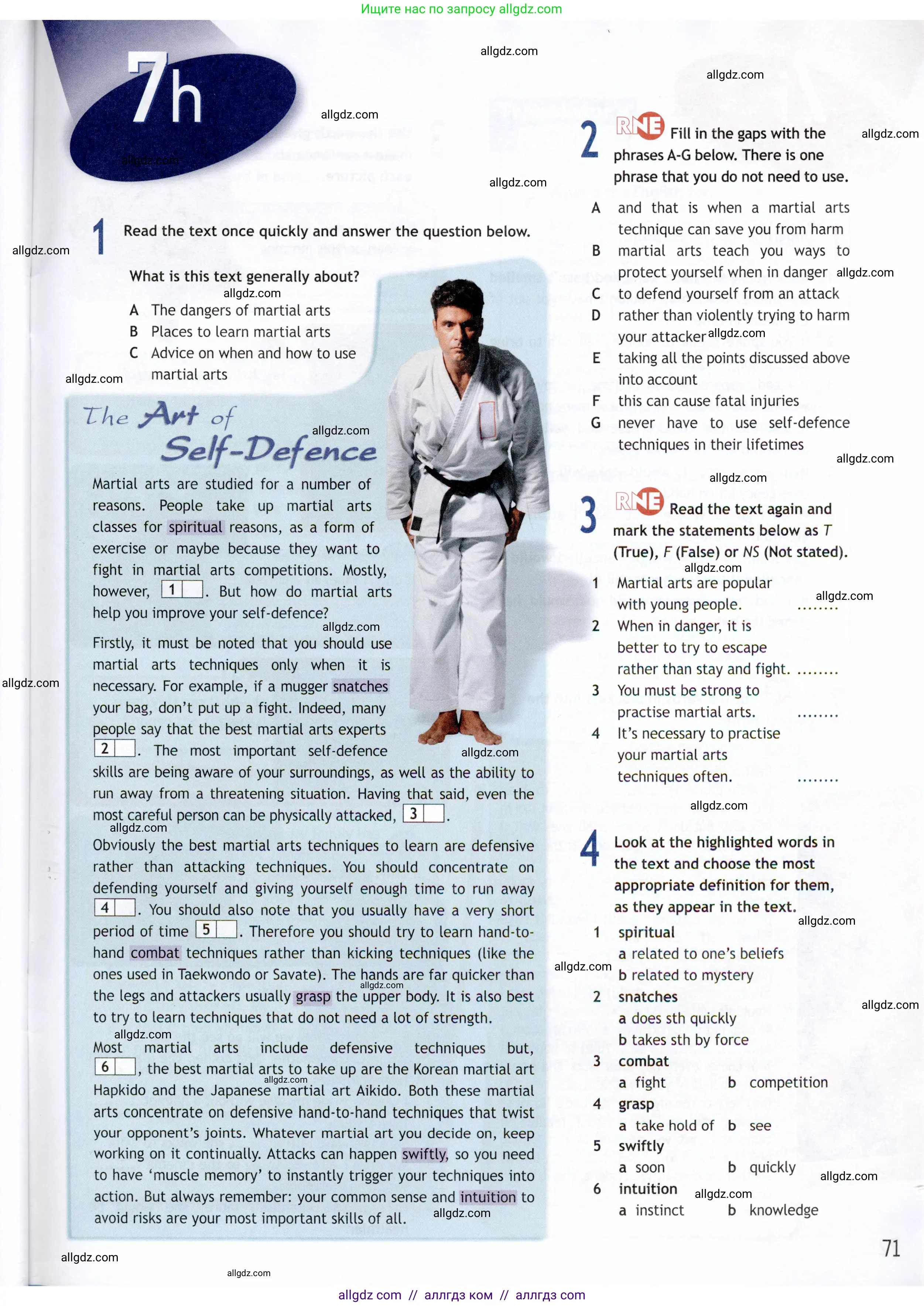 Английский язык (english), 9 класс Рабочая тетрадь (workbook), авторы: Ваулина Юлия Евгеньевна (Vaulina Julia), Дули Дженни (Dooley Jenny), Подоляко Ольга Евгеньевна (Podolyako Olga), Эванс Вирджиния (Evans Virginia), издательство Просвещение, Москва, 2024, страница 71