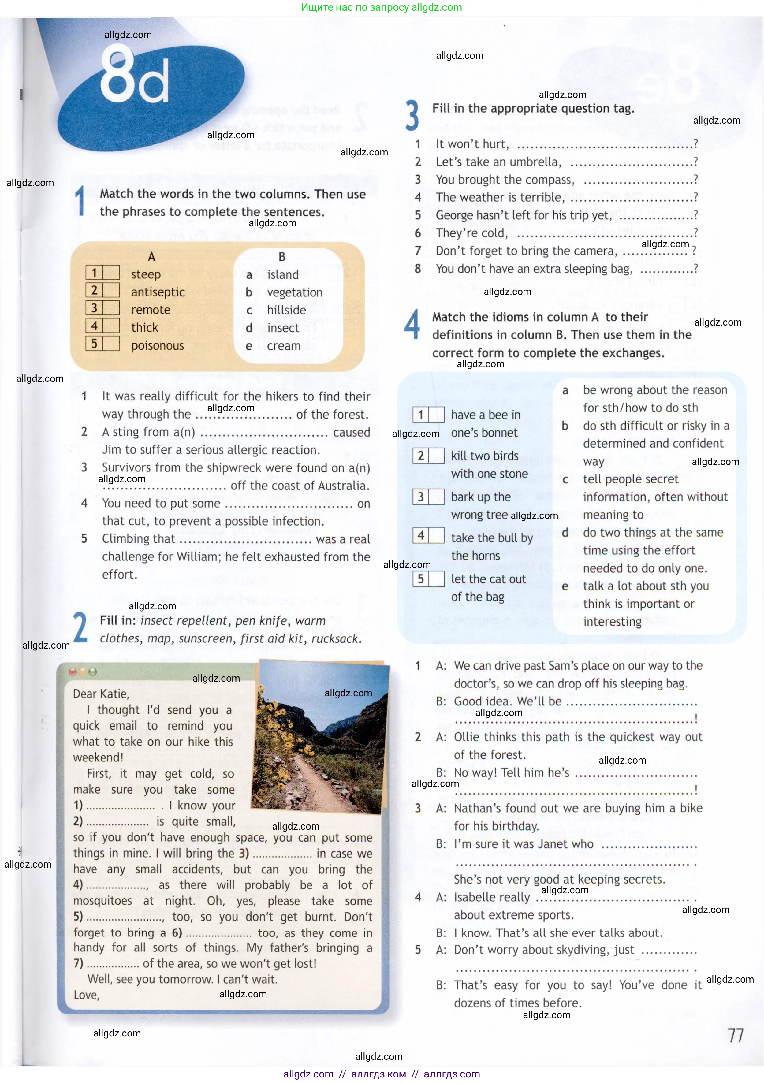 Английский язык (english), 9 класс Рабочая тетрадь (workbook), авторы: Ваулина Юлия Евгеньевна (Vaulina Julia), Дули Дженни (Dooley Jenny), Подоляко Ольга Евгеньевна (Podolyako Olga), Эванс Вирджиния (Evans Virginia), издательство Просвещение, Москва, 2024, страница 77