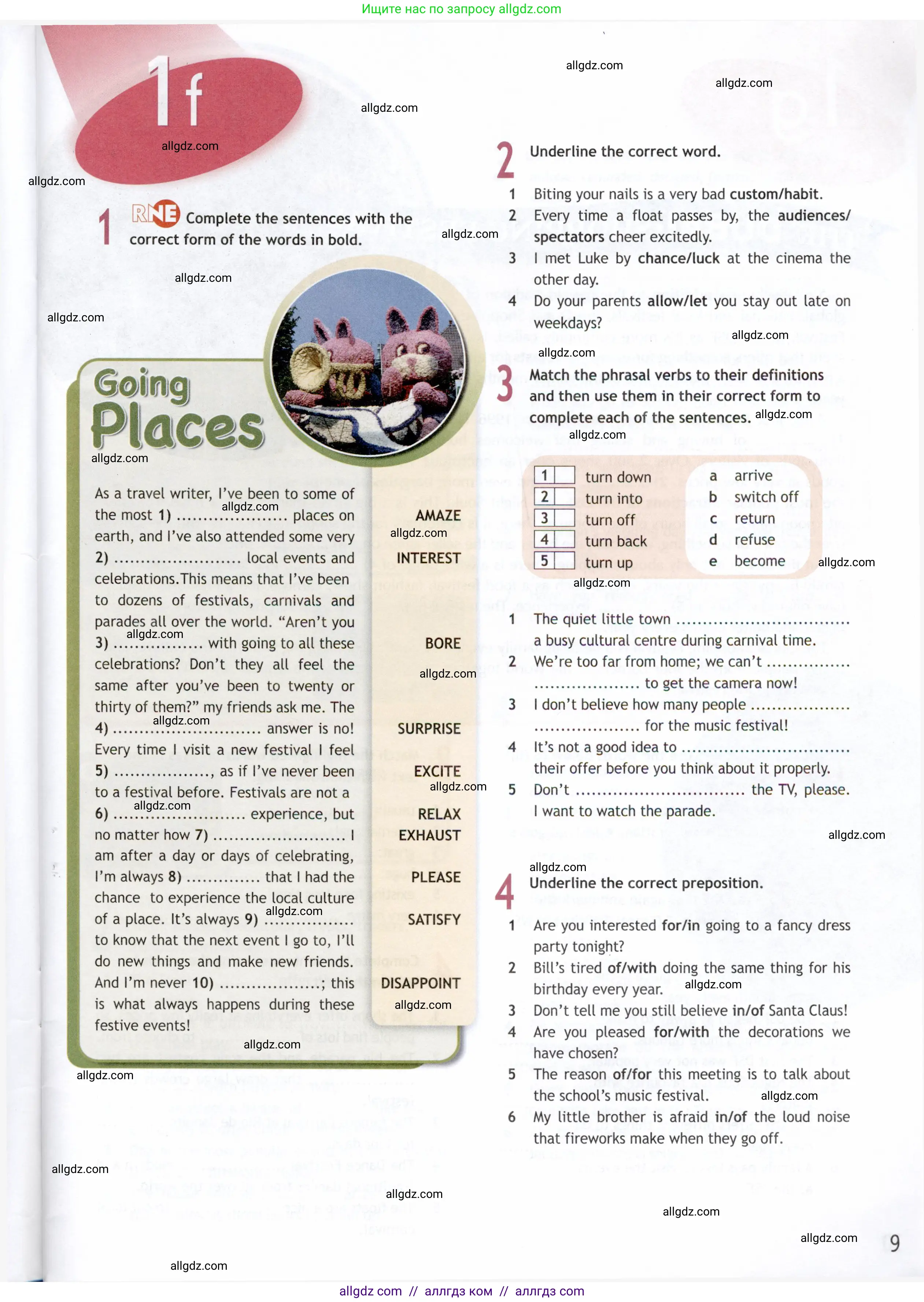 Английский язык (english), 9 класс Рабочая тетрадь (workbook), авторы: Ваулина Юлия Евгеньевна (Vaulina Julia), Дули Дженни (Dooley Jenny), Подоляко Ольга Евгеньевна (Podolyako Olga), Эванс Вирджиния (Evans Virginia), издательство Просвещение, Москва, 2024, страница 9