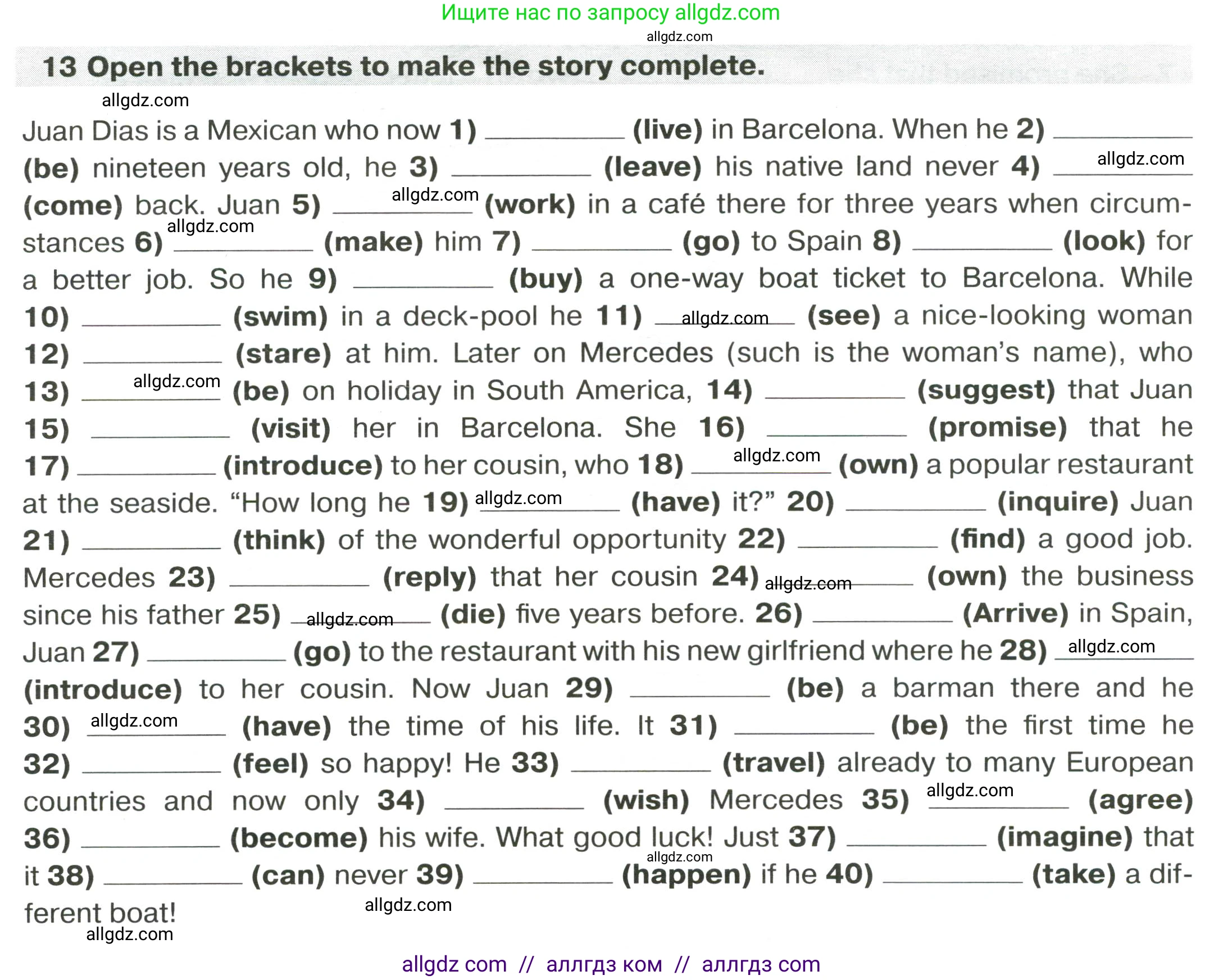 Английский язык (english), 9 класс сборник грамматических упражнений, авторы: Иняшкин Станислав Геннадьевич, Комиссаров Константин Вячеславович, издательство Просвещение, Москва, 2024, белого цвета, страница 31, номер 13, Условие 2024-2027