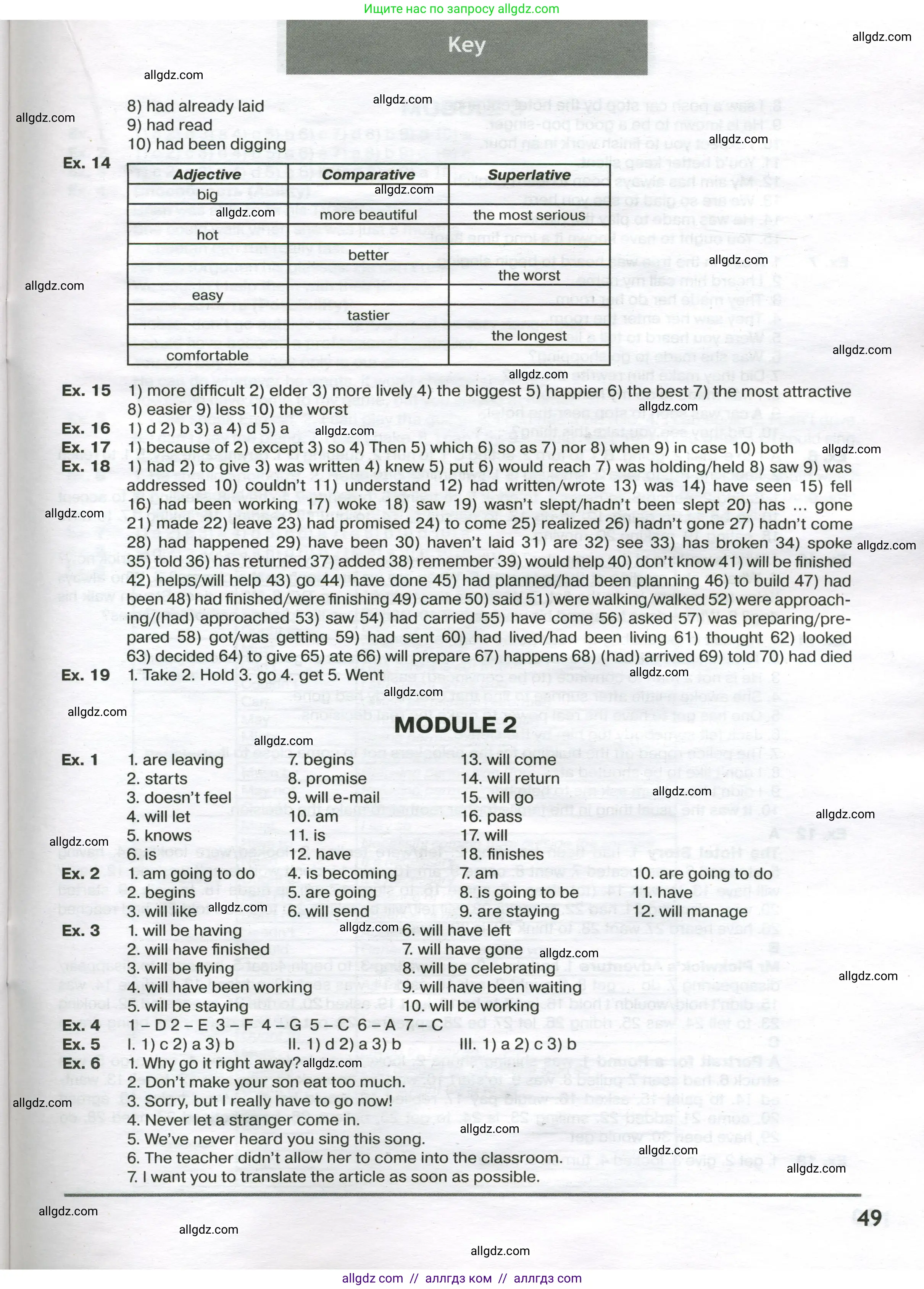 Английский язык (english), 9 класс сборник грамматических упражнений, авторы: Иняшкин Станислав Геннадьевич, Комиссаров Константин Вячеславович, издательство Просвещение, Москва, 2024, белого цвета, страница 49
