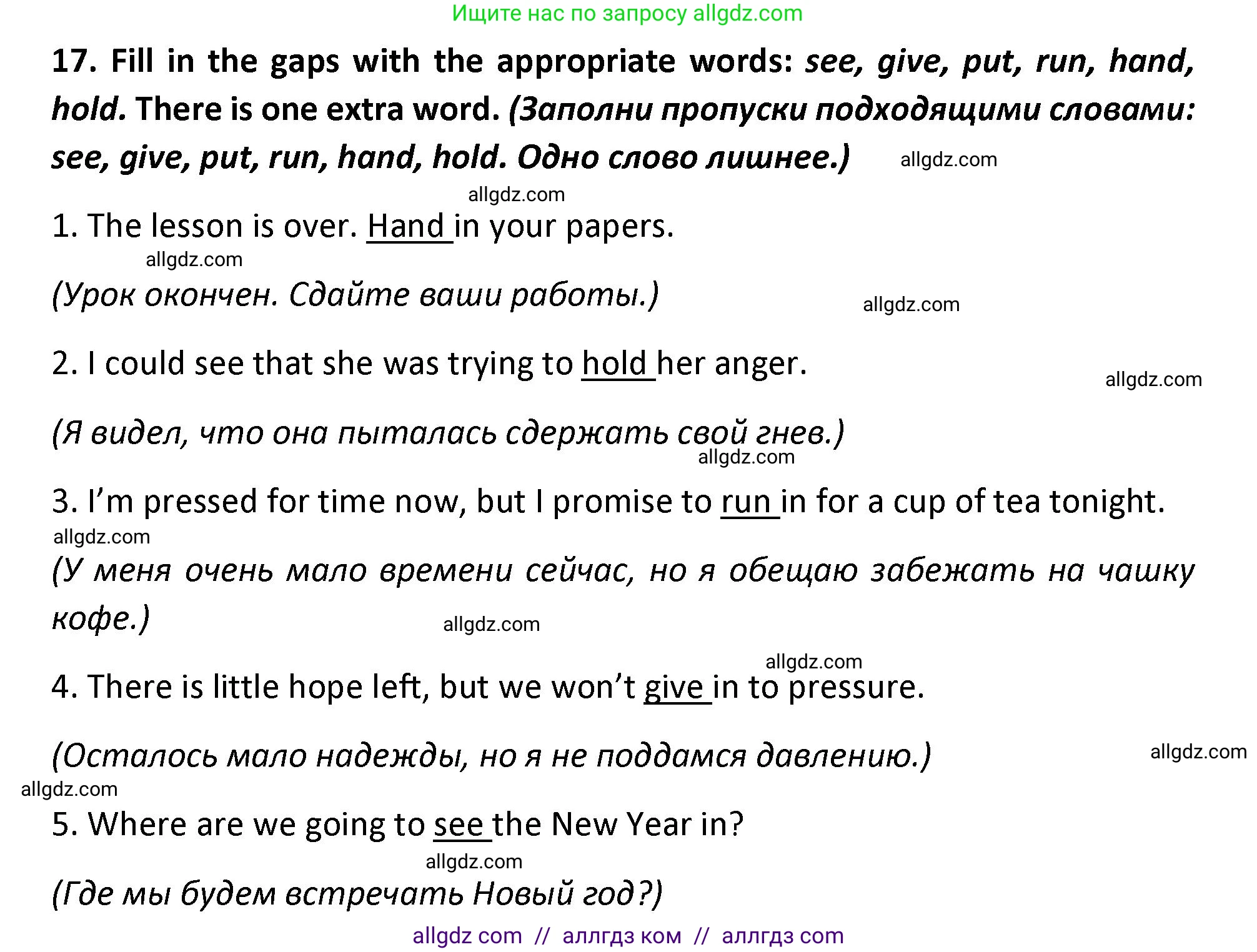 Английский язык (english), 9 класс сборник грамматических упражнений, авторы: Иняшкин Станислав Геннадьевич, Комиссаров Константин Вячеславович, издательство Просвещение, Москва, 2024, белого цвета, страница 45, номер 17, Решение 1 (2024-2027)