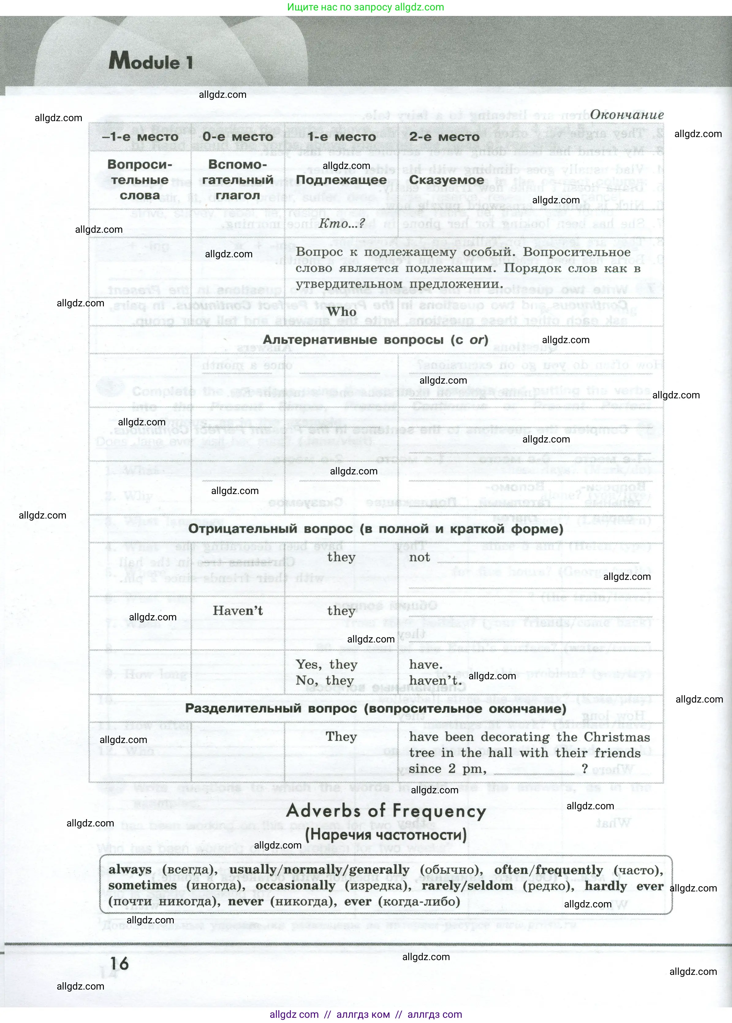 Английский язык (english), 9 класс Грамматический тренажёр, автор: Тимофеева Светлана Леонидовна, издательство Просвещение, Москва, 2024, страница 16