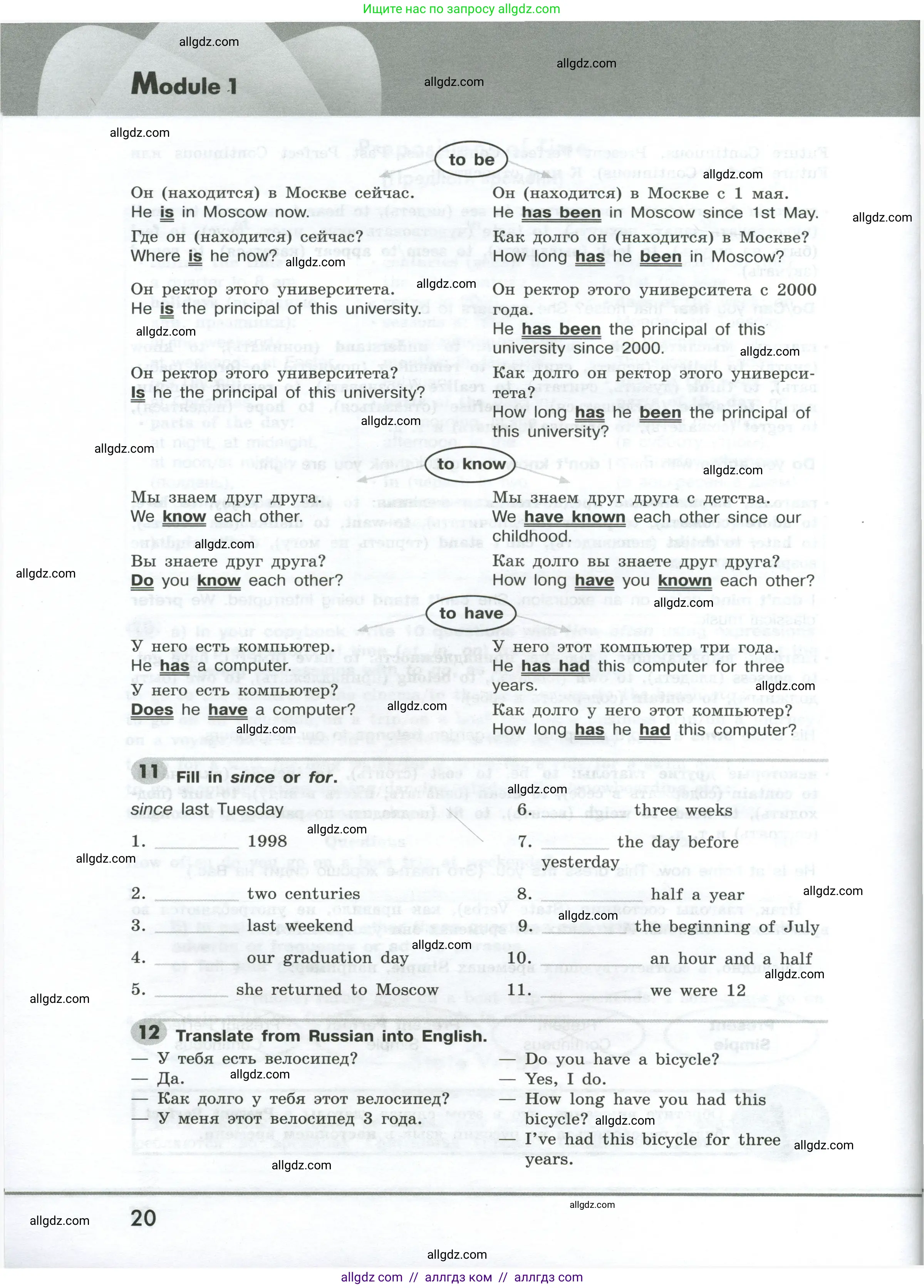 Английский язык (english), 9 класс Грамматический тренажёр, автор: Тимофеева Светлана Леонидовна, издательство Просвещение, Москва, 2024, страница 20