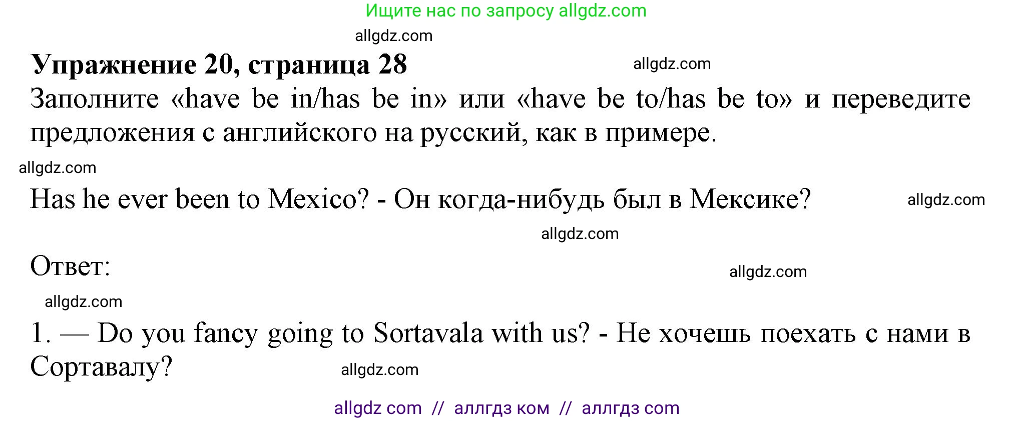 Английский язык (english), 9 класс Грамматический тренажёр, автор: Тимофеева Светлана Леонидовна, издательство Просвещение, Москва, 2024, страница 28, номер 20, Решение 1 (2024-2027)