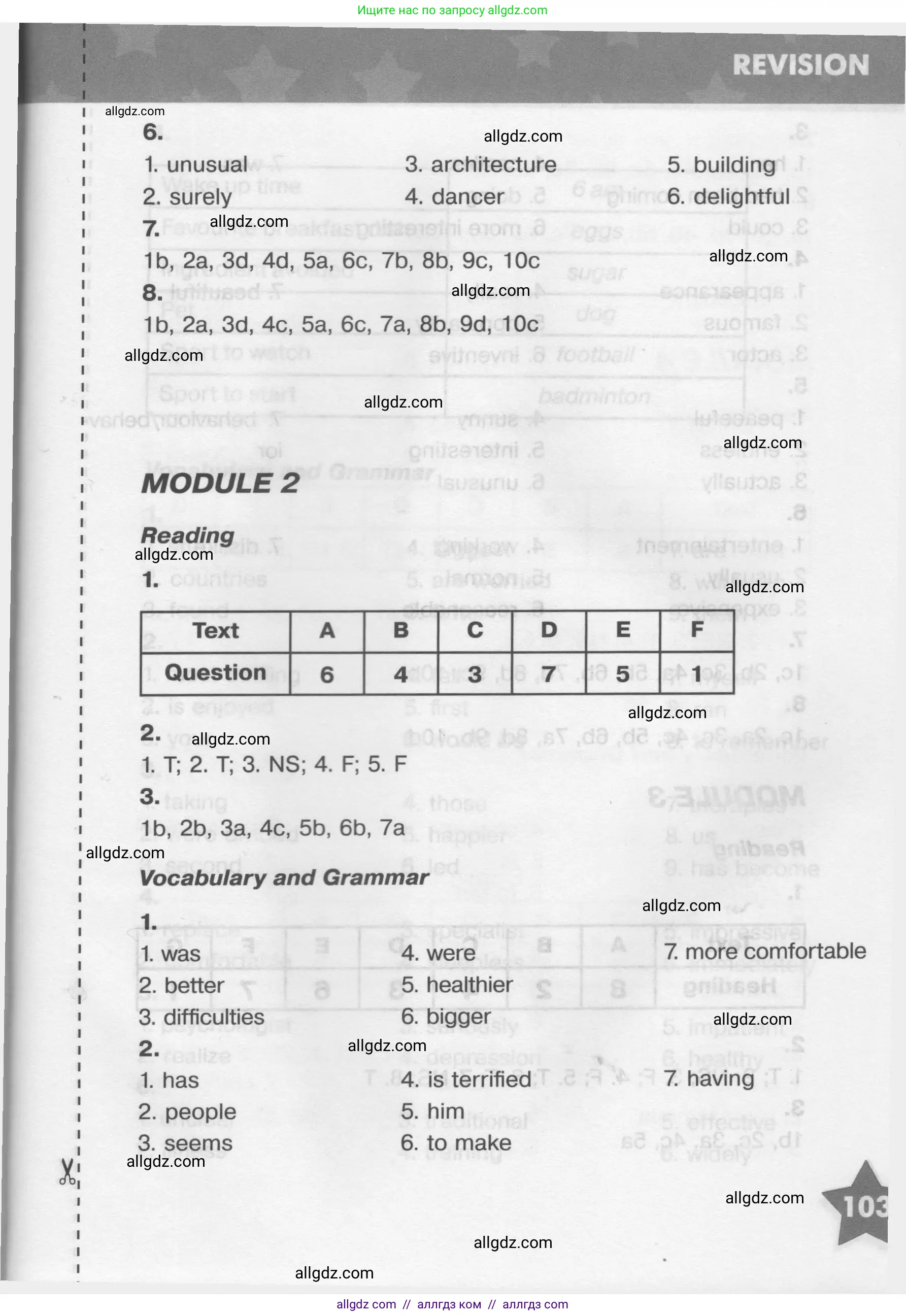 Английский язык (english), 9 класс Тренировочные упражнения в формате ОГЭ (ГИА), авторы: Комиссаров Константин Вячеславович, Кирдяева Ольга Ивановна, издательство Просвещение, Москва, 2024, белого цвета, страница 103