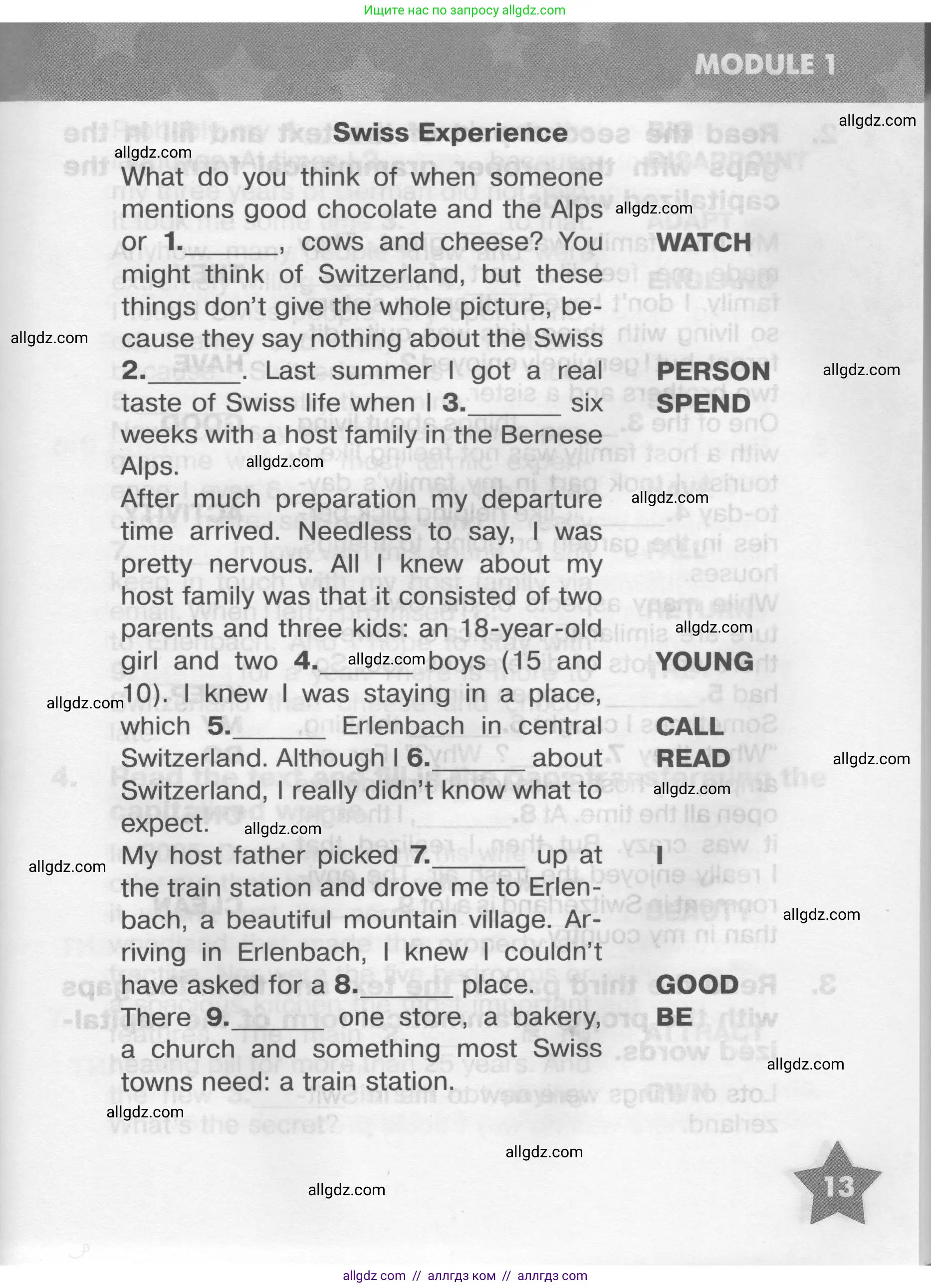 Английский язык (english), 9 класс Тренировочные упражнения в формате ОГЭ (ГИА), авторы: Комиссаров Константин Вячеславович, Кирдяева Ольга Ивановна, издательство Просвещение, Москва, 2024, белого цвета, страница 13