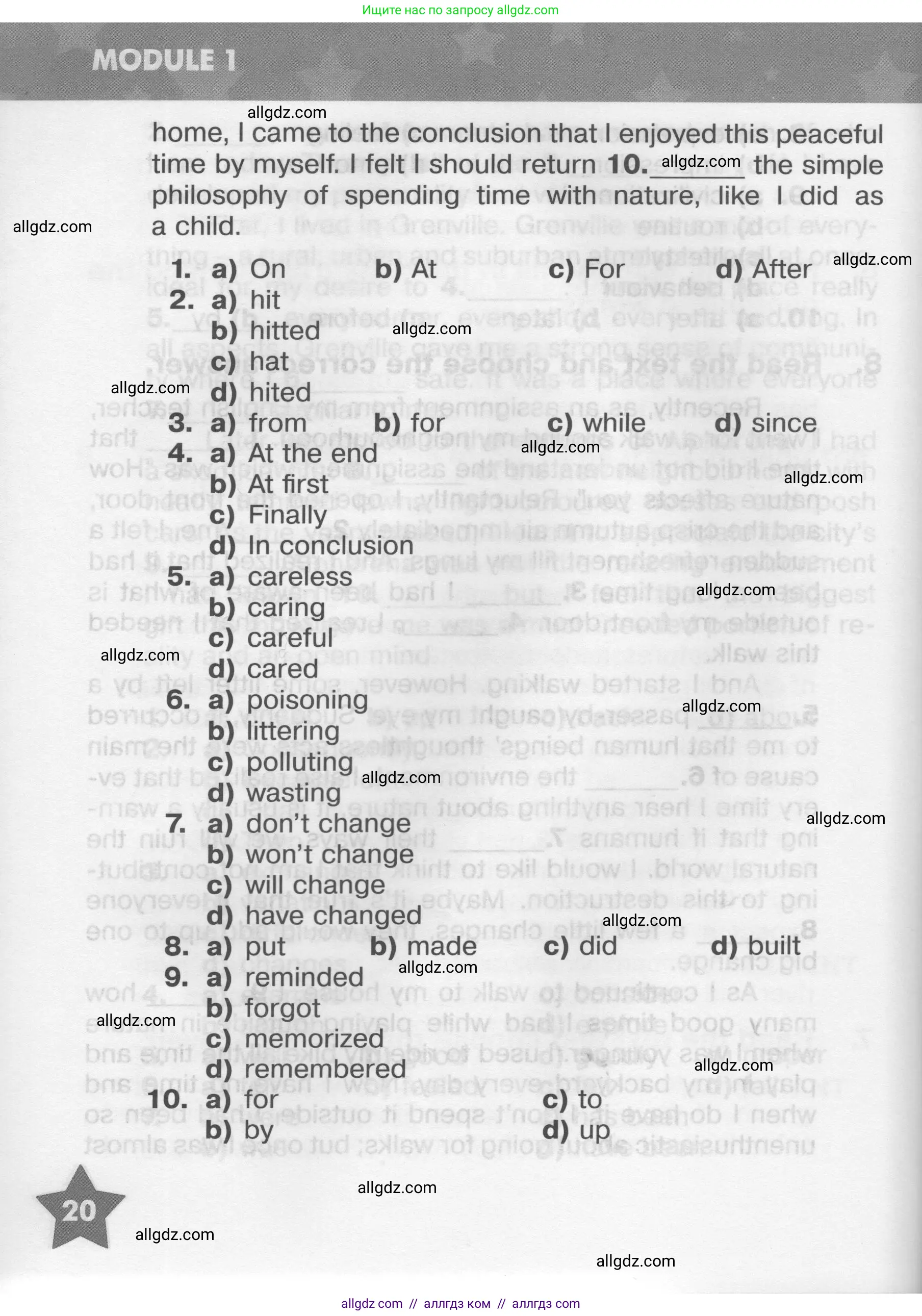 Английский язык (english), 9 класс Тренировочные упражнения в формате ОГЭ (ГИА), авторы: Комиссаров Константин Вячеславович, Кирдяева Ольга Ивановна, издательство Просвещение, Москва, 2024, белого цвета, страница 20