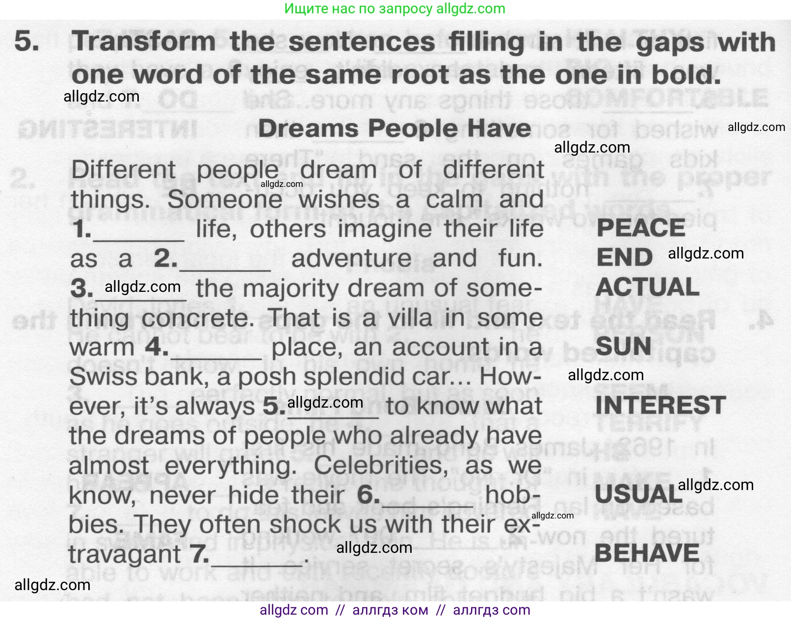 Английский язык (english), 9 класс Тренировочные упражнения в формате ОГЭ (ГИА), авторы: Комиссаров Константин Вячеславович, Кирдяева Ольга Ивановна, издательство Просвещение, Москва, 2024, белого цвета, страница 30, номер 5, Условие 2024-2027