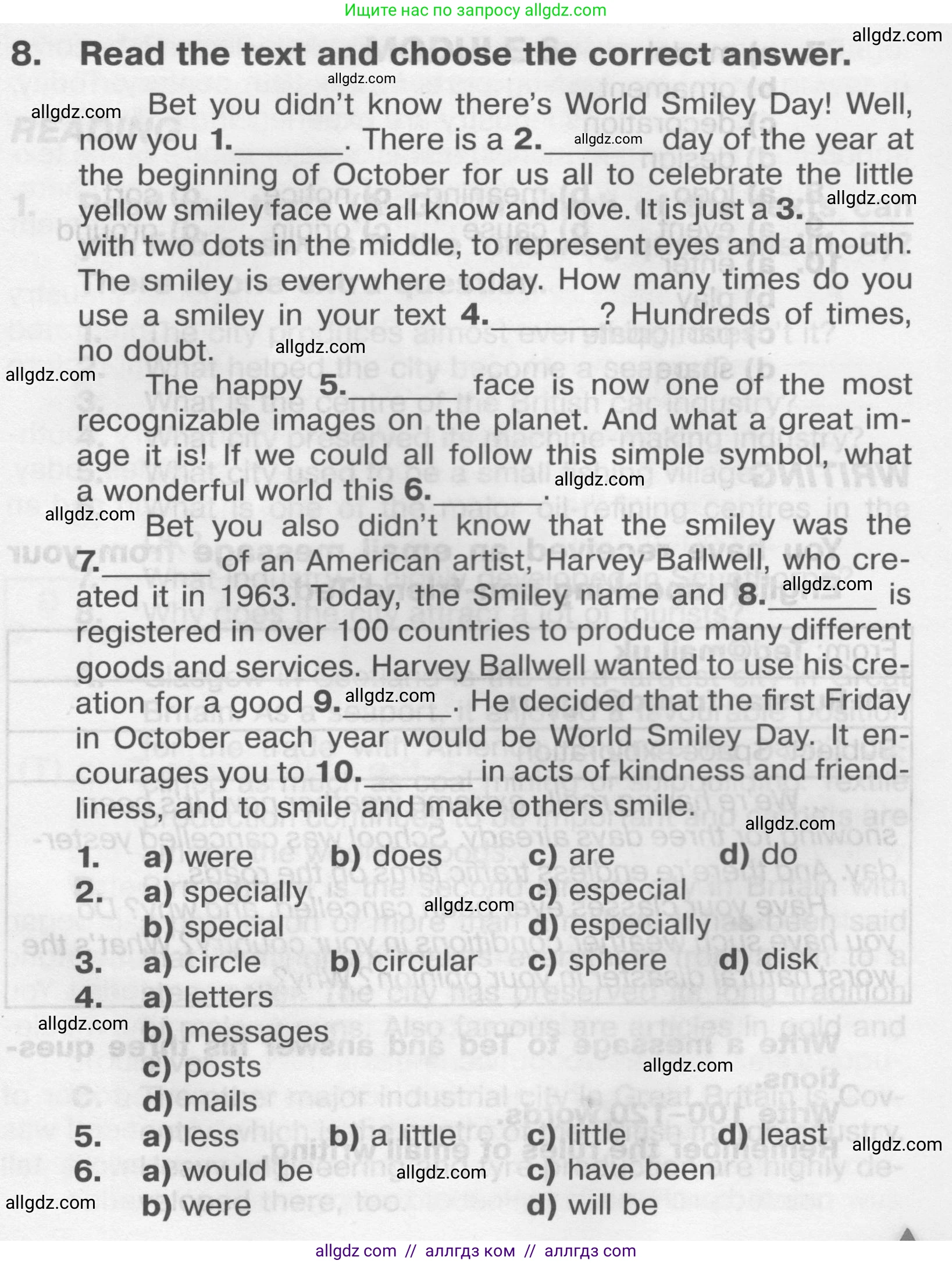 Английский язык (english), 9 класс Тренировочные упражнения в формате ОГЭ (ГИА), авторы: Комиссаров Константин Вячеславович, Кирдяева Ольга Ивановна, издательство Просвещение, Москва, 2024, белого цвета, страница 75, номер 8, Условие 2024-2027