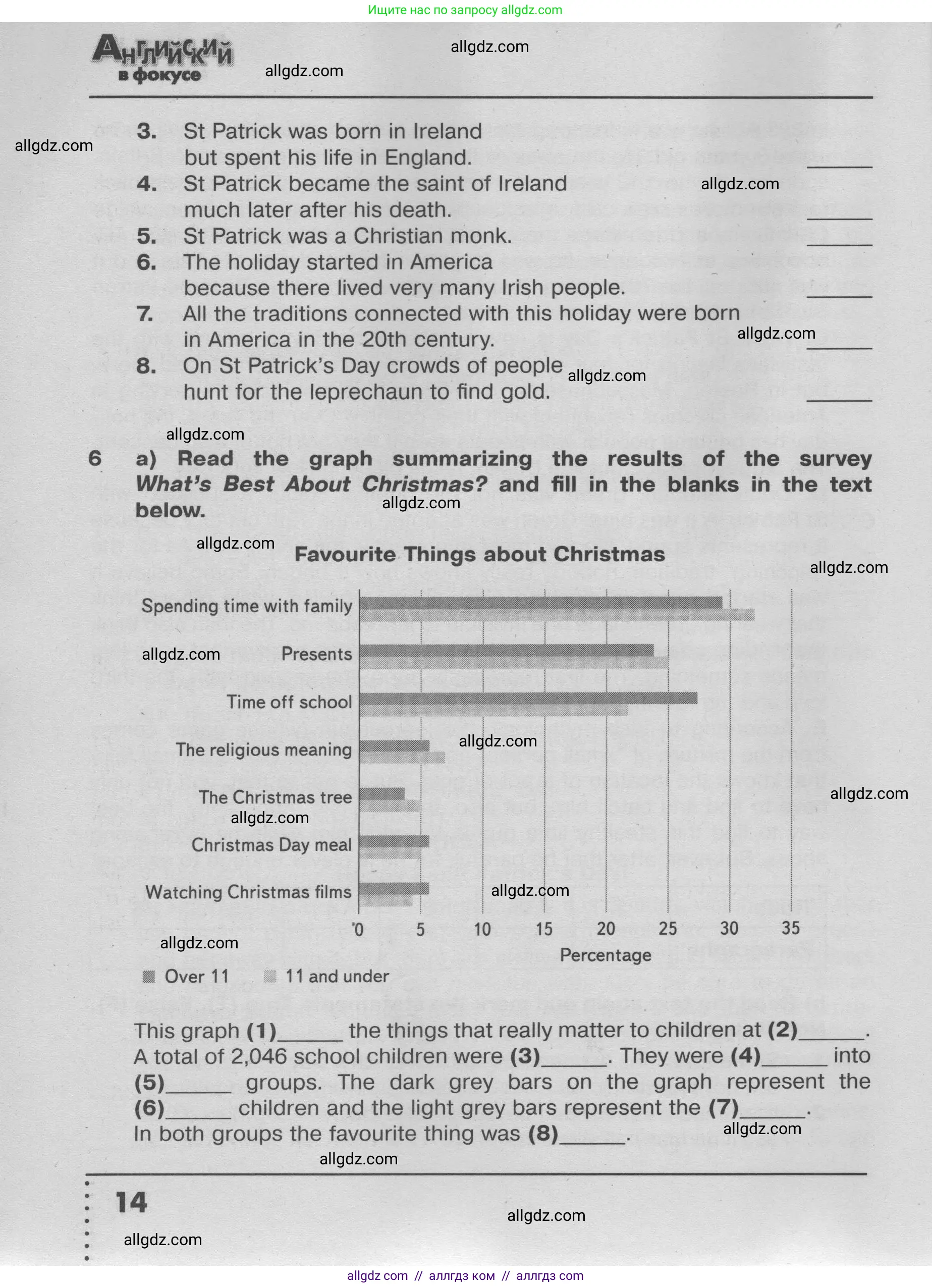 Английский язык (english), 9 класс Тренировочные упражнения в формате ОГЭ (ГИА), авторы: Ваулина Юлия Евгеньевна (Vaulina Julia), Подоляко Ольга Евгеньевна (Podolyako Olga), издательство Просвещение, Москва, 2015, страница 14