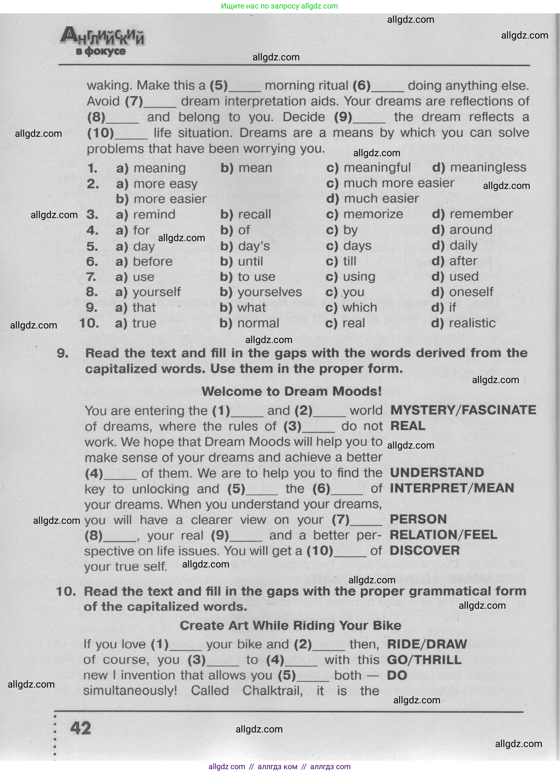 Английский язык (english), 9 класс Тренировочные упражнения в формате ОГЭ (ГИА), авторы: Ваулина Юлия Евгеньевна (Vaulina Julia), Подоляко Ольга Евгеньевна (Podolyako Olga), издательство Просвещение, Москва, 2015, страница 42