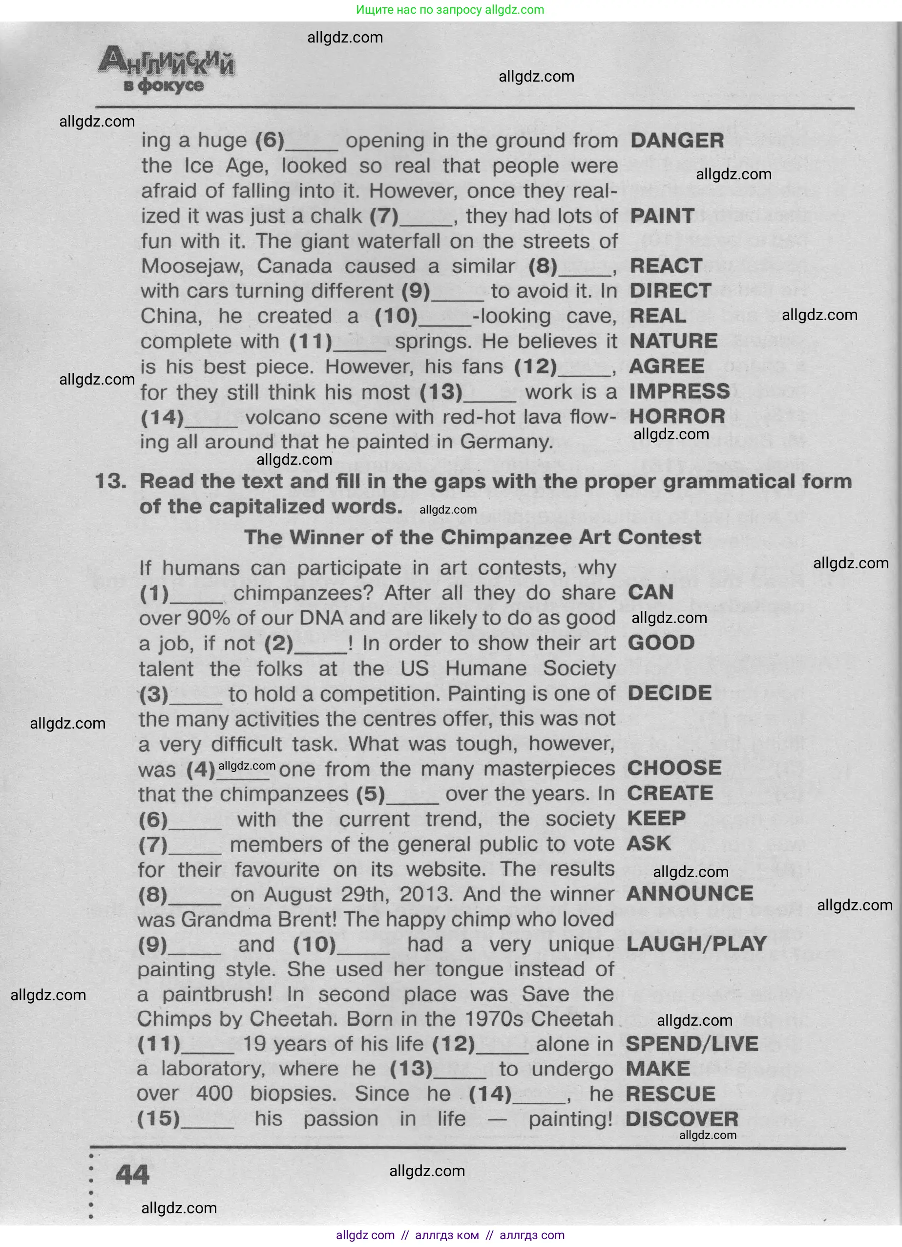 Английский язык (english), 9 класс Тренировочные упражнения в формате ОГЭ (ГИА), авторы: Ваулина Юлия Евгеньевна (Vaulina Julia), Подоляко Ольга Евгеньевна (Podolyako Olga), издательство Просвещение, Москва, 2015, страница 44
