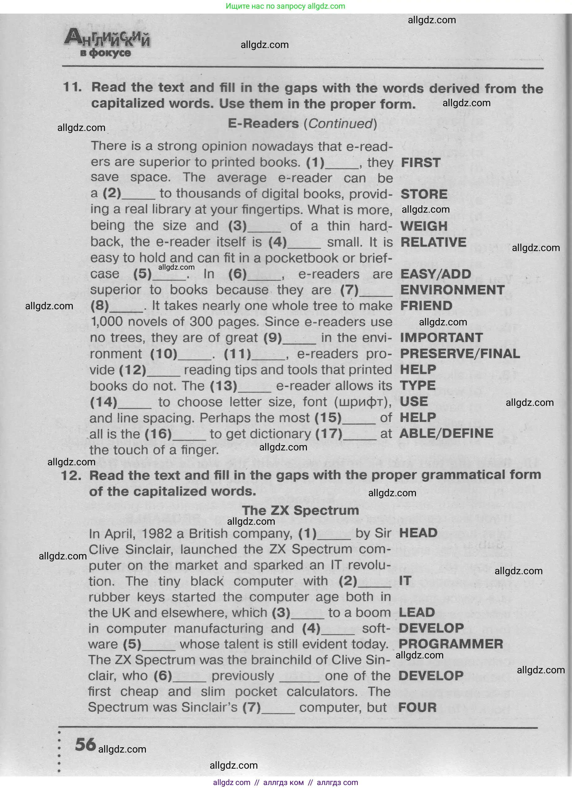Английский язык (english), 9 класс Тренировочные упражнения в формате ОГЭ (ГИА), авторы: Ваулина Юлия Евгеньевна (Vaulina Julia), Подоляко Ольга Евгеньевна (Podolyako Olga), издательство Просвещение, Москва, 2015, страница 56