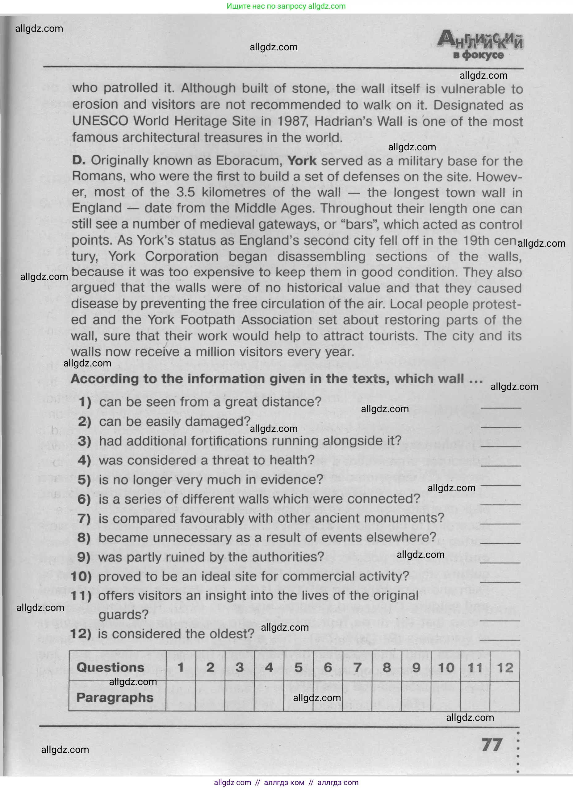 Английский язык (english), 9 класс Тренировочные упражнения в формате ОГЭ (ГИА), авторы: Ваулина Юлия Евгеньевна (Vaulina Julia), Подоляко Ольга Евгеньевна (Podolyako Olga), издательство Просвещение, Москва, 2015, страница 77