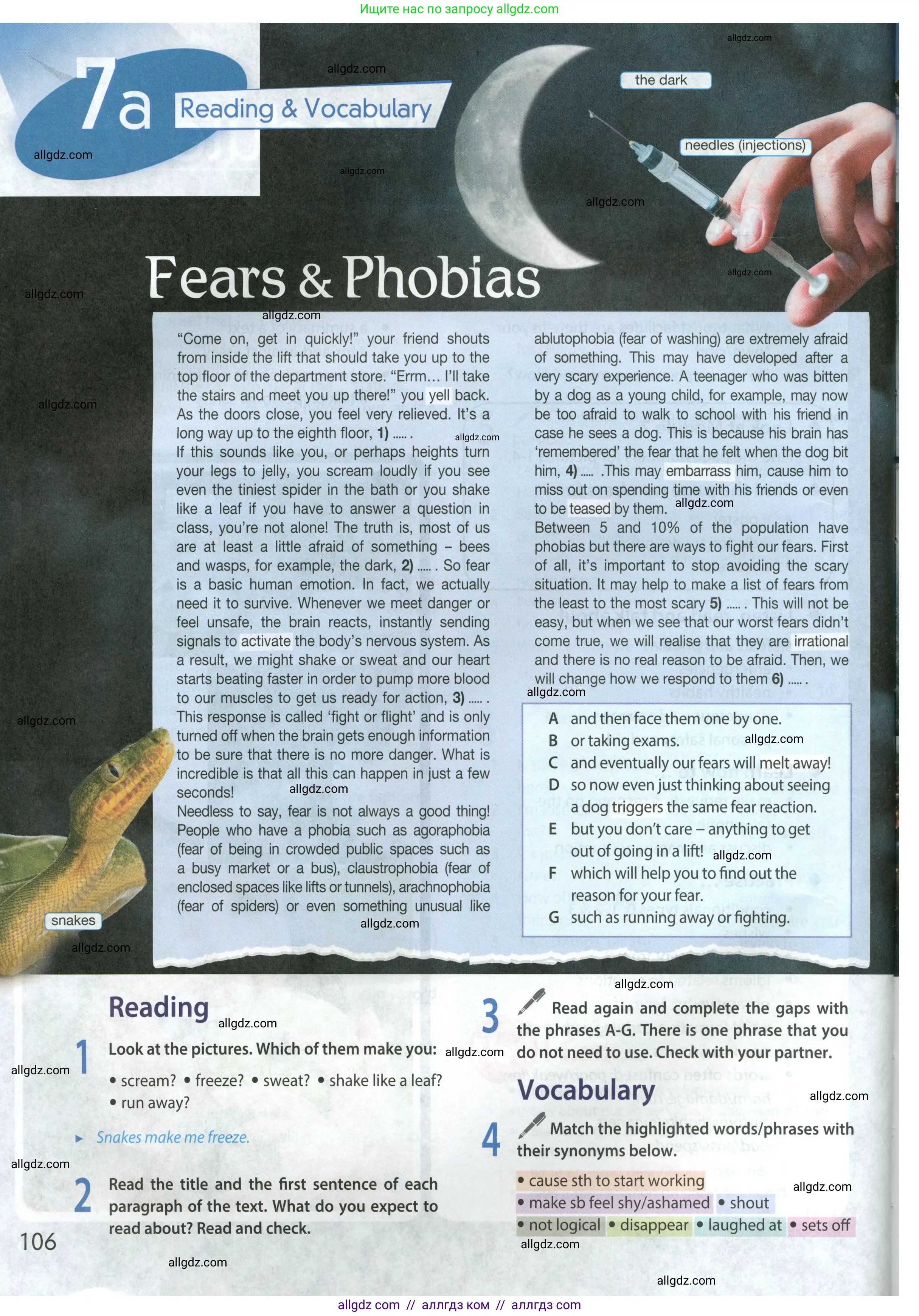 Английский язык (english), 9 класс Учебник (Student's book), авторы: Ваулина Юлия Евгеньевна (Vaulina Julia), Дули Дженни (Dooley Jenny), Подоляко Ольга Евгеньевна (Podolyako Olga), Эванс Вирджиния (Evans Virginia), издательство Просвещение, Москва, 2023, белого цвета, страница 106