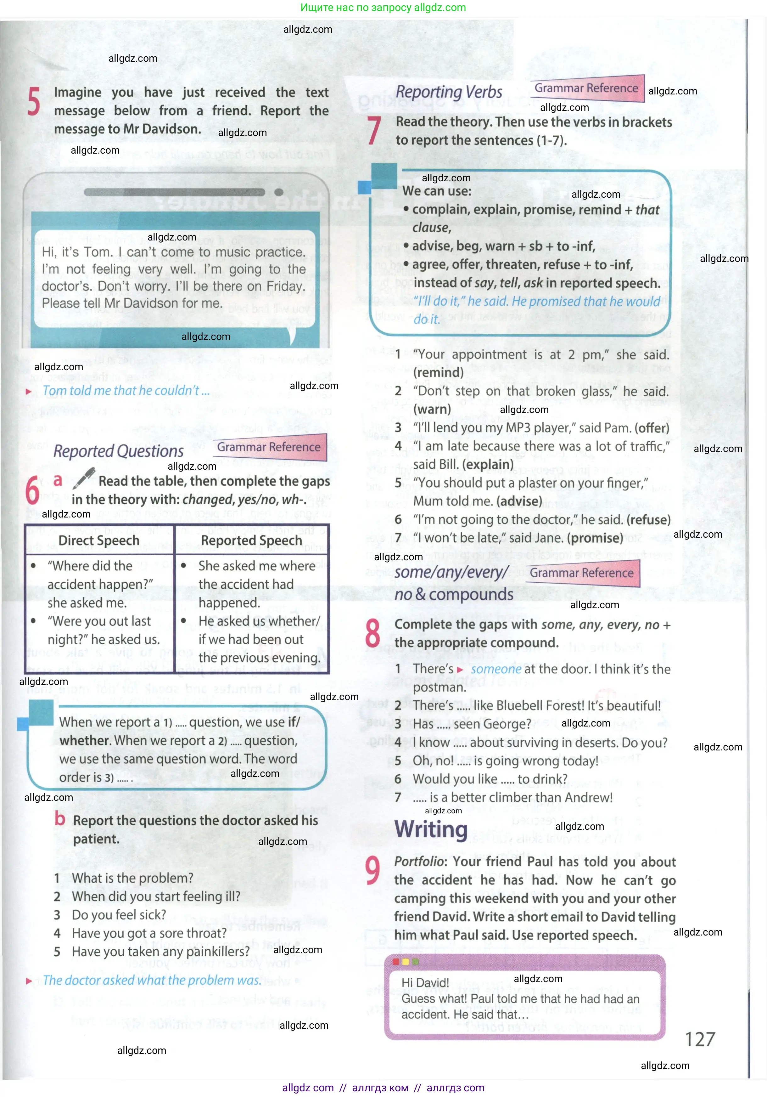 Английский язык (english), 9 класс Учебник (Student's book), авторы: Ваулина Юлия Евгеньевна (Vaulina Julia), Дули Дженни (Dooley Jenny), Подоляко Ольга Евгеньевна (Podolyako Olga), Эванс Вирджиния (Evans Virginia), издательство Просвещение, Москва, 2023, белого цвета, страница 127