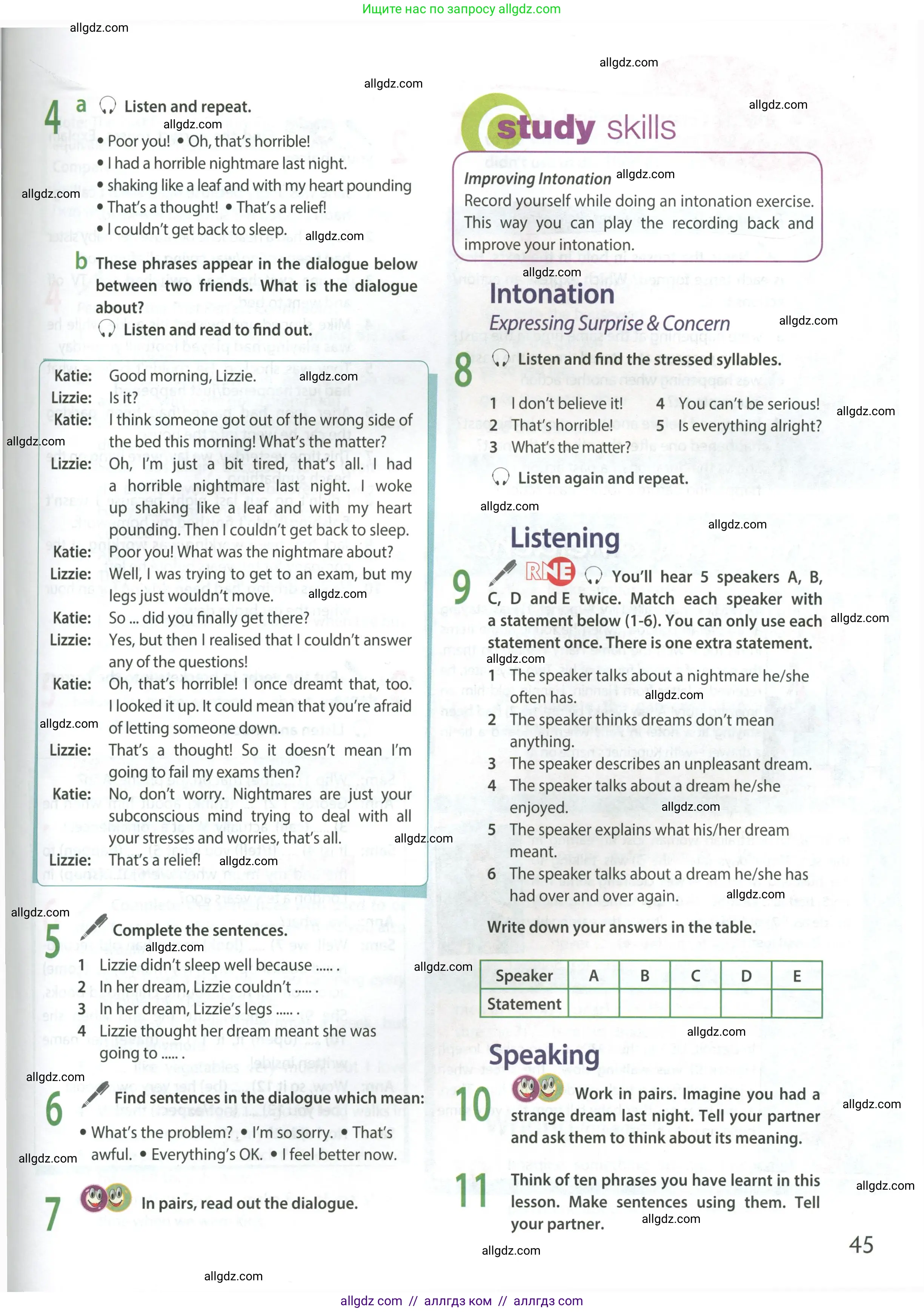 Английский язык (english), 9 класс Учебник (Student's book), авторы: Ваулина Юлия Евгеньевна (Vaulina Julia), Дули Дженни (Dooley Jenny), Подоляко Ольга Евгеньевна (Podolyako Olga), Эванс Вирджиния (Evans Virginia), издательство Просвещение, Москва, 2023, белого цвета, страница 45