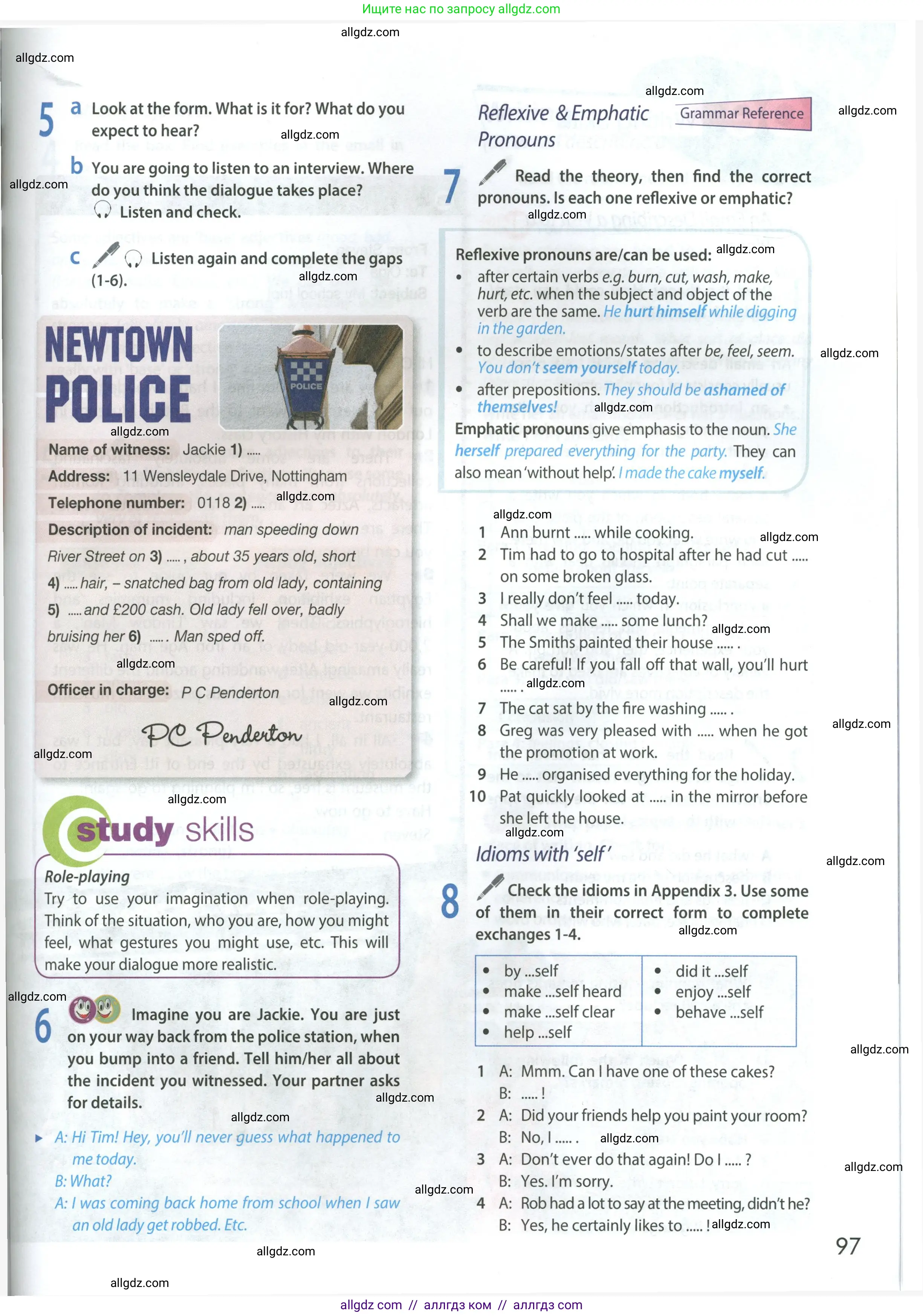 Английский язык (english), 9 класс Учебник (Student's book), авторы: Ваулина Юлия Евгеньевна (Vaulina Julia), Дули Дженни (Dooley Jenny), Подоляко Ольга Евгеньевна (Podolyako Olga), Эванс Вирджиния (Evans Virginia), издательство Просвещение, Москва, 2023, белого цвета, страница 97