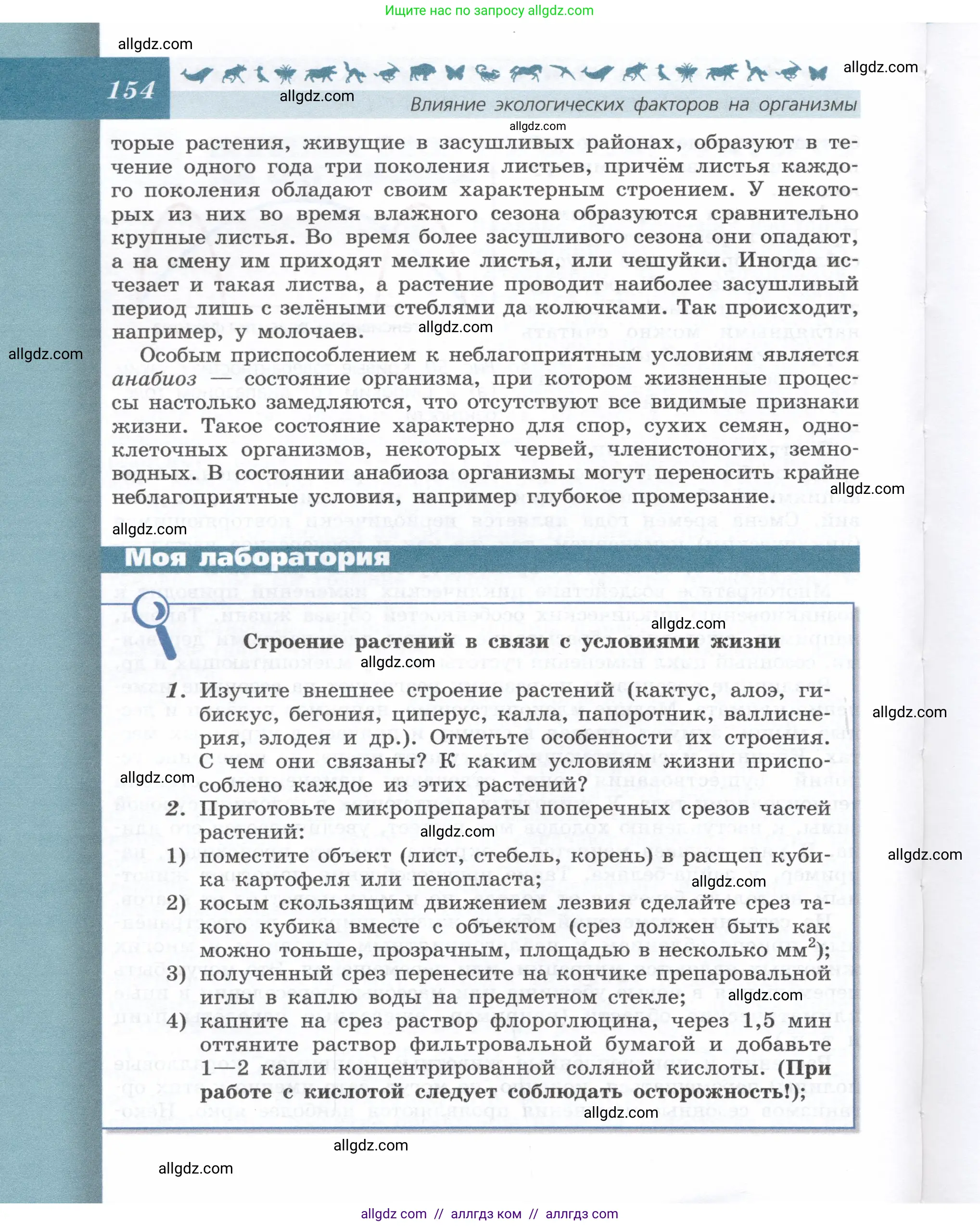 Биология, 9 класс Учебник, автор: Пасечник Владимир Васильевич, издательство Просвещение, Москва, 2019, страница 154