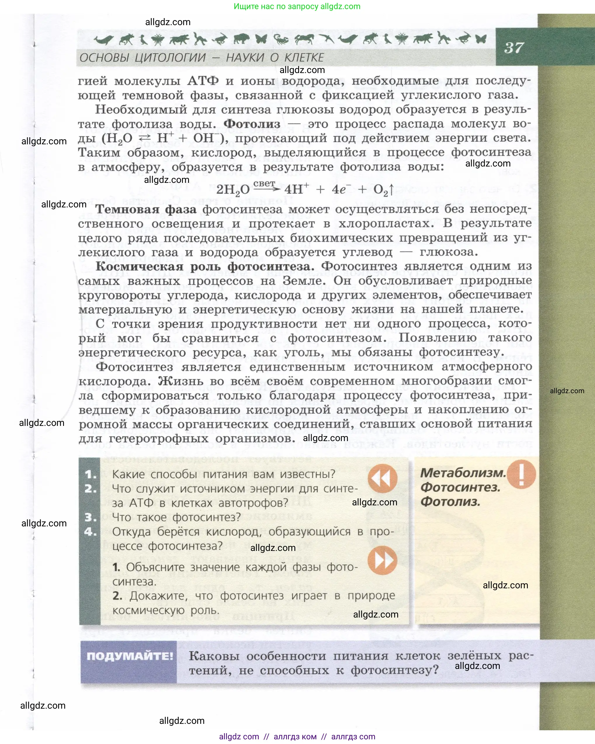 Биология, 9 класс Учебник, автор: Пасечник Владимир Васильевич, издательство Просвещение, Москва, 2019, страница 37