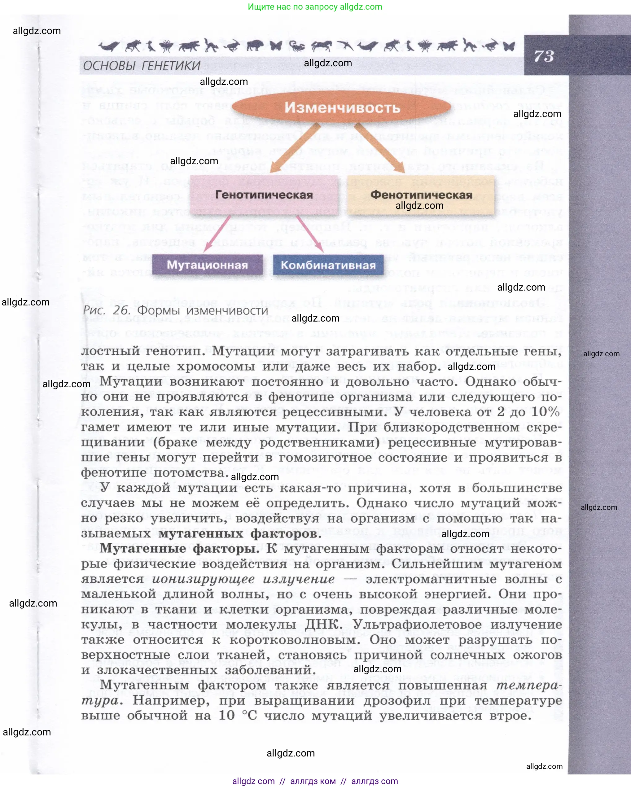 Биология, 9 класс Учебник, автор: Пасечник Владимир Васильевич, издательство Просвещение, Москва, 2019, страница 73