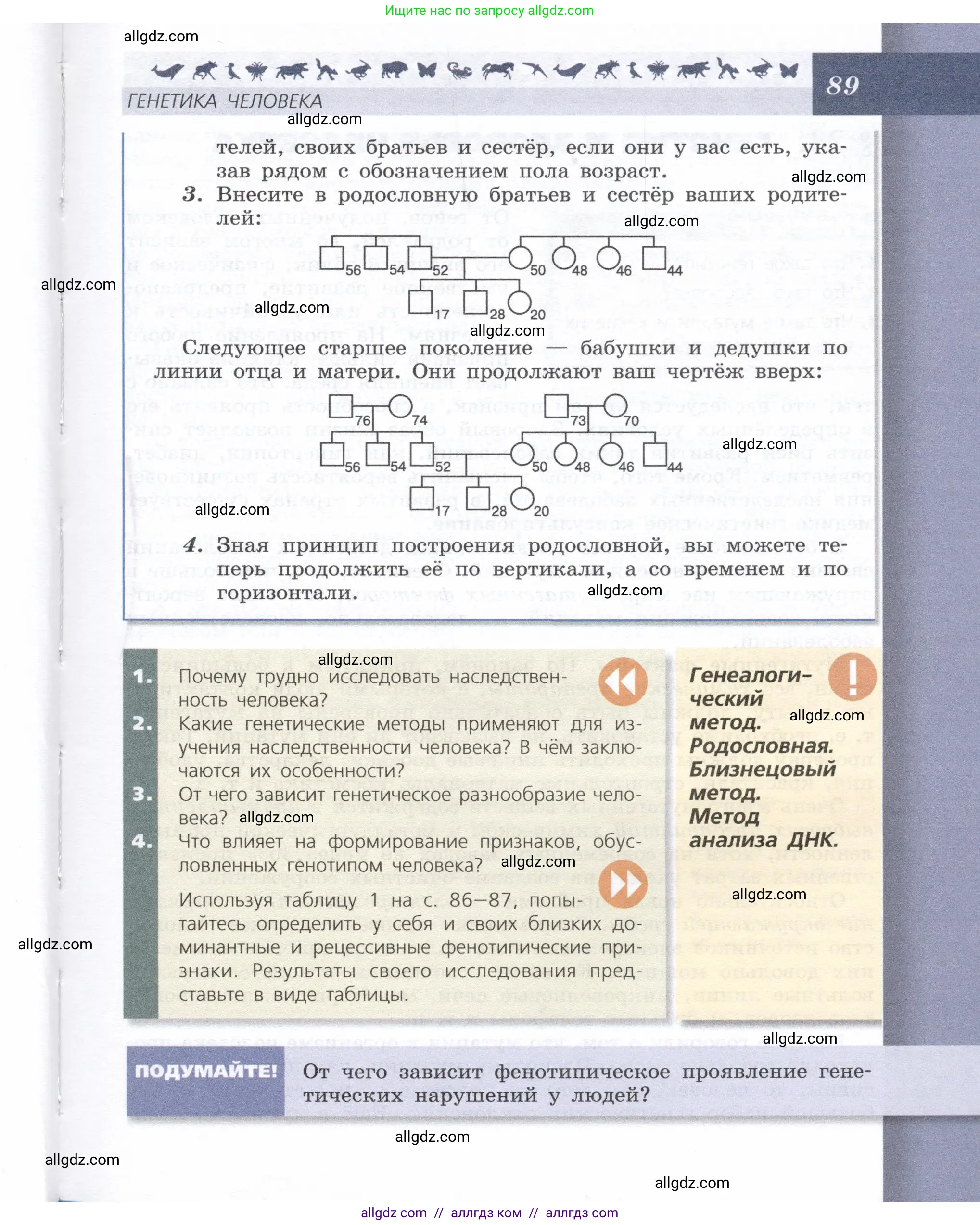 Биология, 9 класс Учебник, автор: Пасечник Владимир Васильевич, издательство Просвещение, Москва, 2019, страница 89