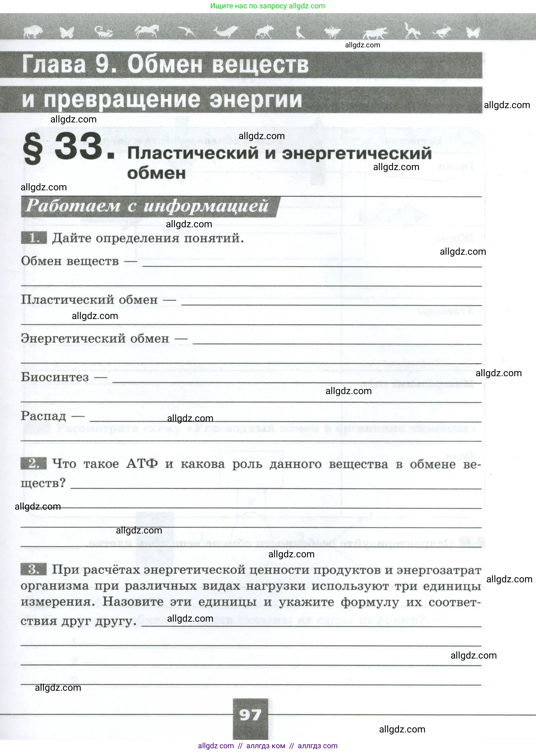 Биология, 9 класс рабочая тетрадь, авторы: Пасечник Владимир Васильевич, Швецов Глеб Геннадьевич, издательство Просвещение, Москва, 2023, розового цвета, страница 97