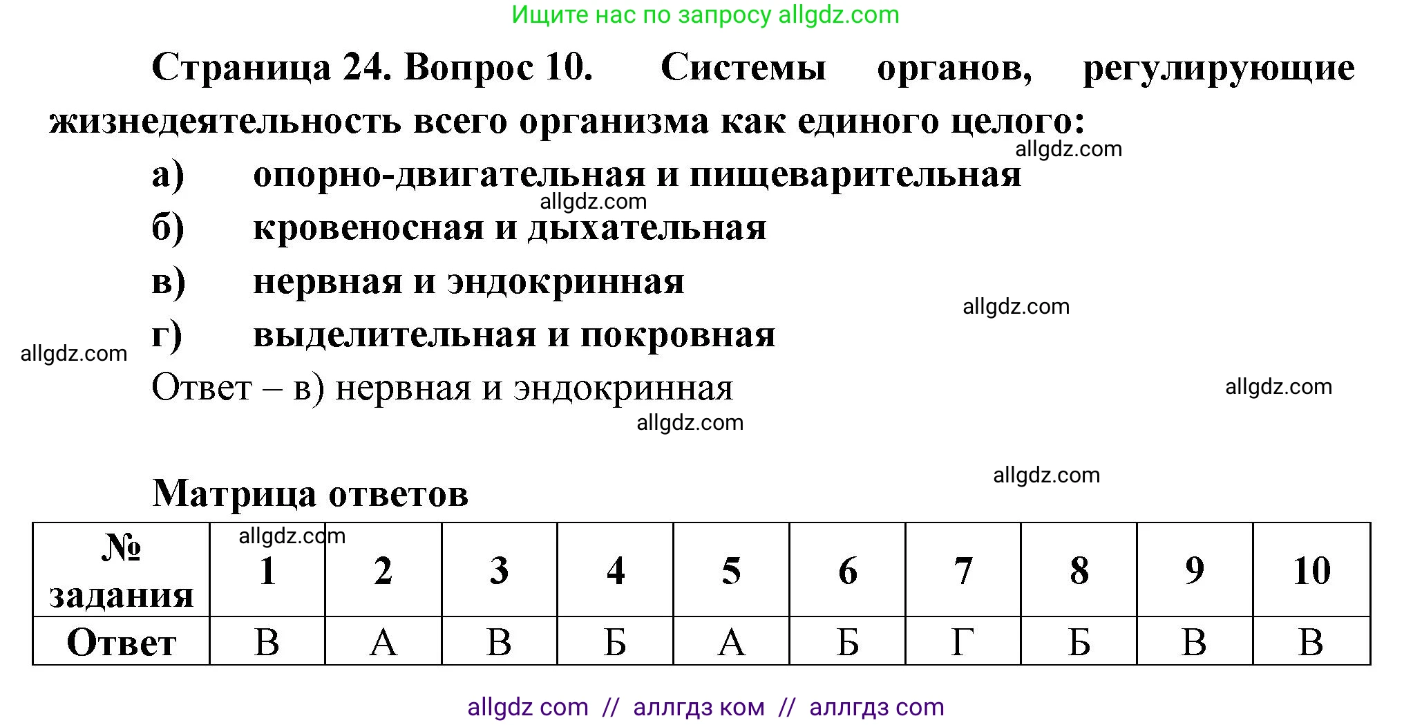 Биология, 9 класс рабочая тетрадь, авторы: Пасечник Владимир Васильевич, Швецов Глеб Геннадьевич, издательство Просвещение, Москва, 2023, розового цвета, страница 24, номер 10, Решение