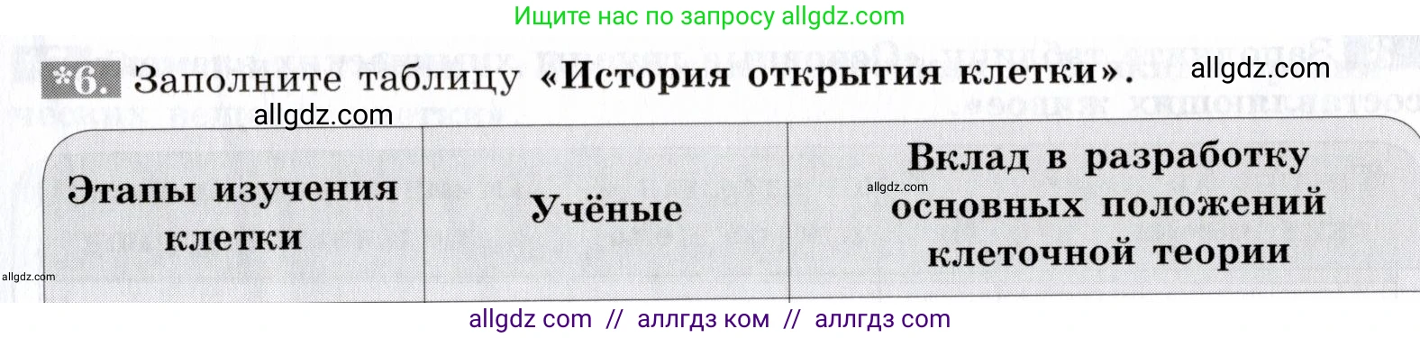 Биология, 9 класс рабочая тетрадь, авторы: Пасечник Владимир Васильевич, Швецов Глеб Геннадьевич, издательство Просвещение, Москва, 2019, страница 15, номер 6, Условие