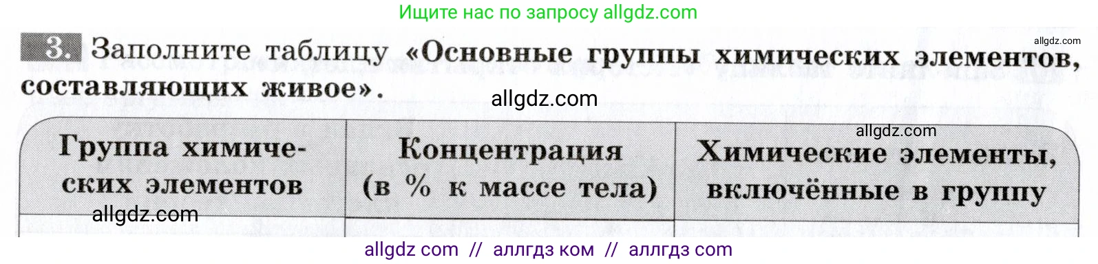 Биология, 9 класс рабочая тетрадь, авторы: Пасечник Владимир Васильевич, Швецов Глеб Геннадьевич, издательство Просвещение, Москва, 2019, страница 16, номер 3, Условие